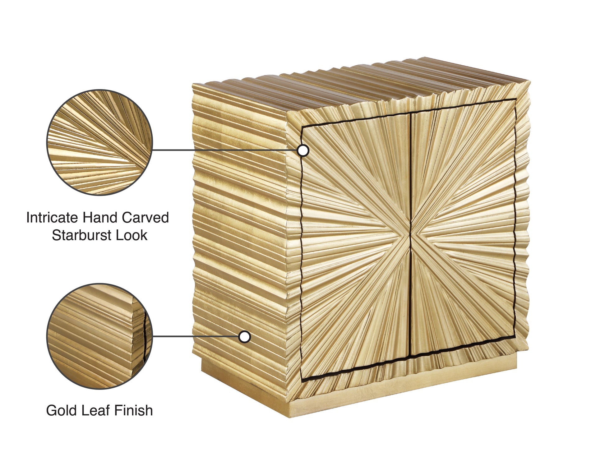 Golda Gold Side Table - Furniture Depot (7679017517304)