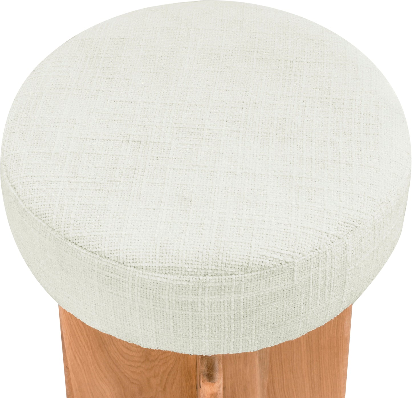 Jasper Cream Boucle Fabric Stool - Furniture Depot (7679017681144)