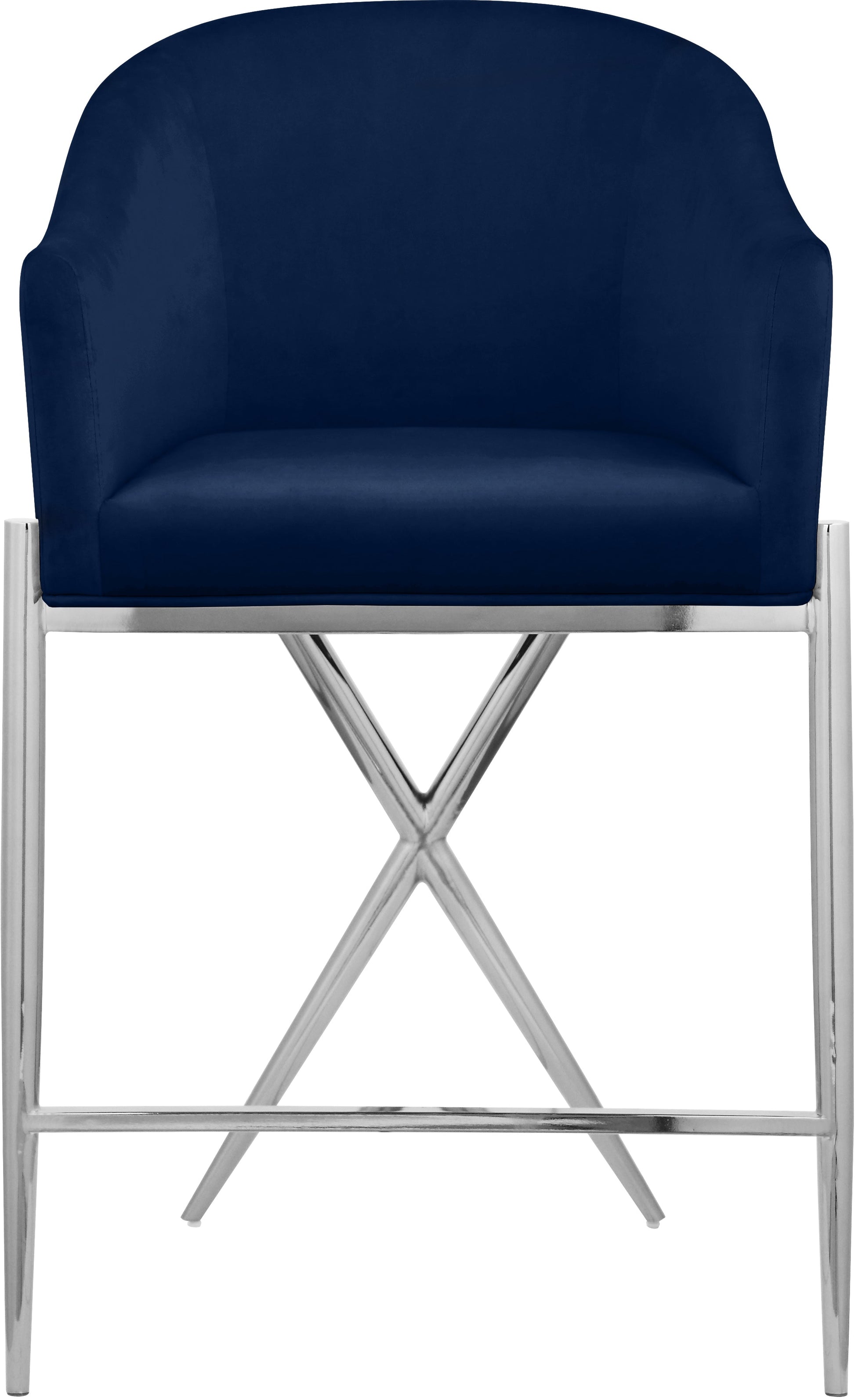 Xavier Velvet Counter Stool - Furniture Depot