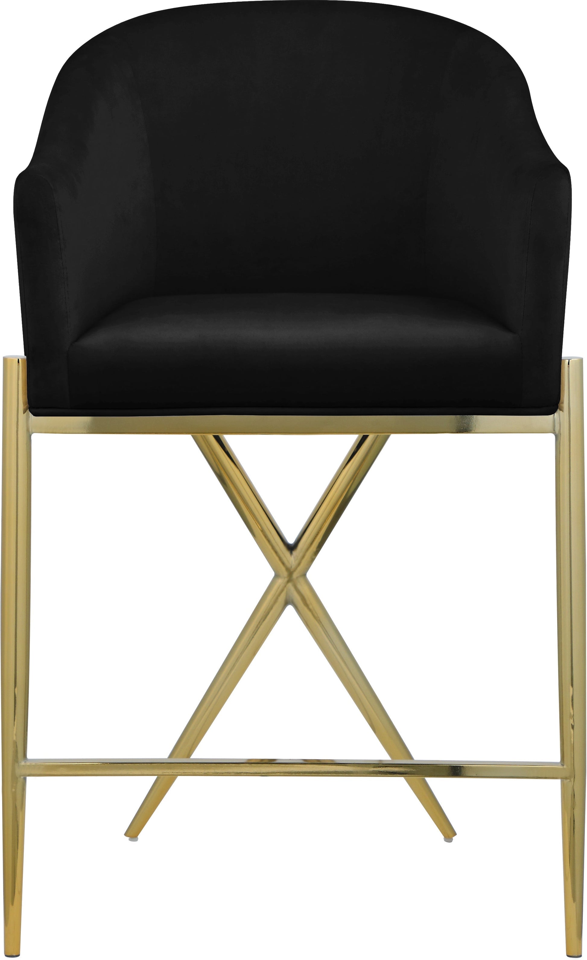 Xavier Velvet Counter Stool - Furniture Depot