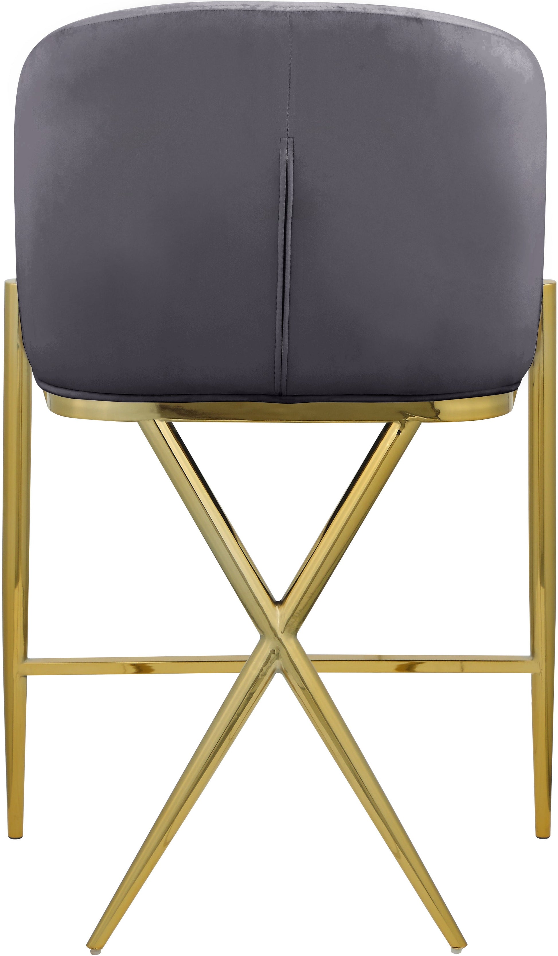 Xavier Velvet Counter Stool - Furniture Depot
