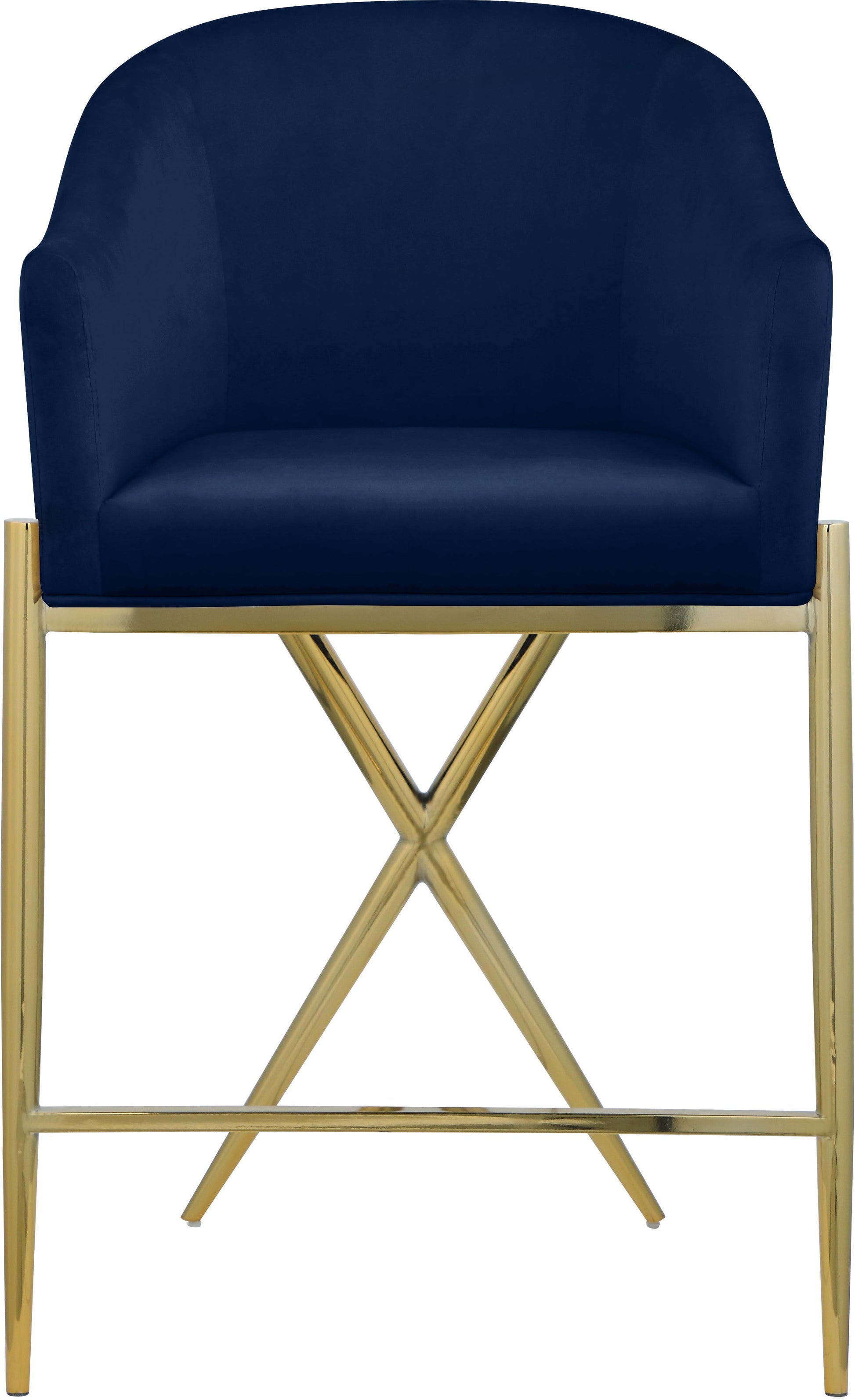 Xavier Velvet Counter Stool - Furniture Depot