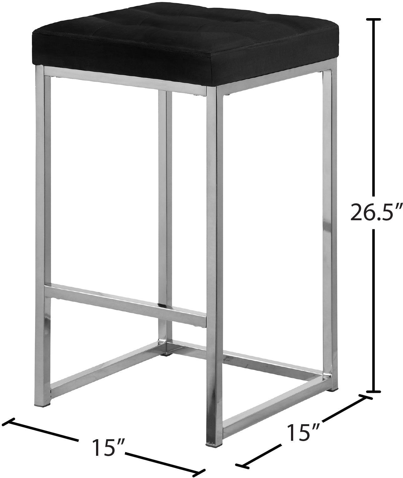 Nicola Velvet Stool - Furniture Depot (7679019254008)