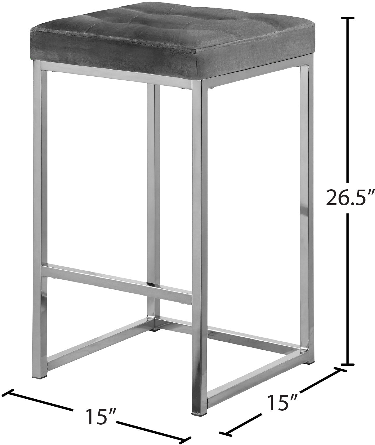 Nicola Velvet Stool - Furniture Depot (7679019254008)