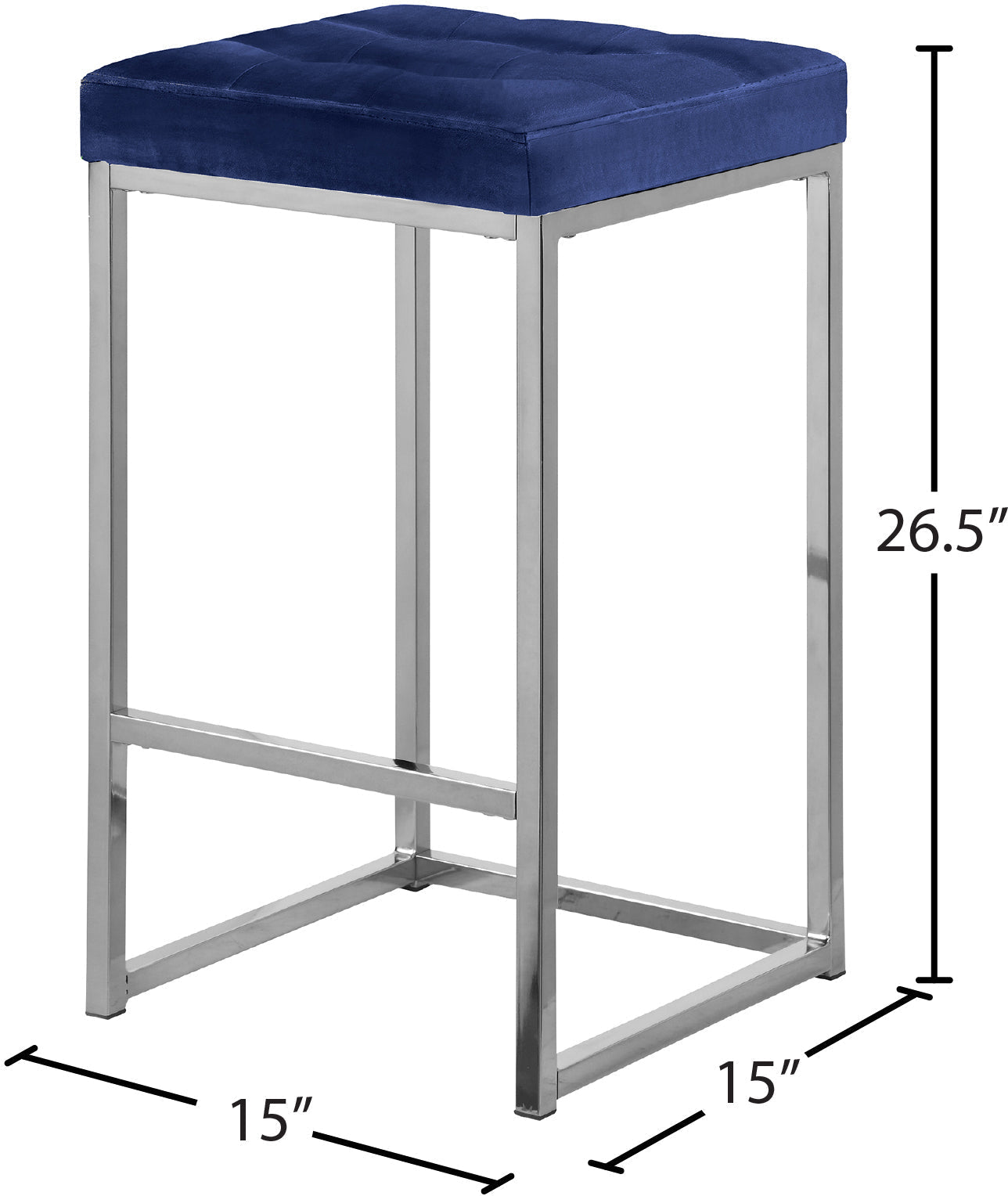 Nicola Velvet Stool - Furniture Depot (7679019254008)