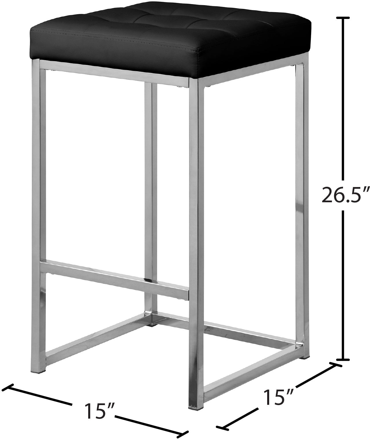 Nicola Faux Leather Stool - Furniture Depot (7679019286776)