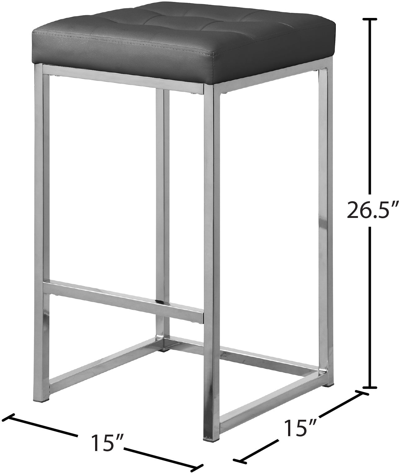 Nicola Faux Leather Stool - Furniture Depot (7679019286776)