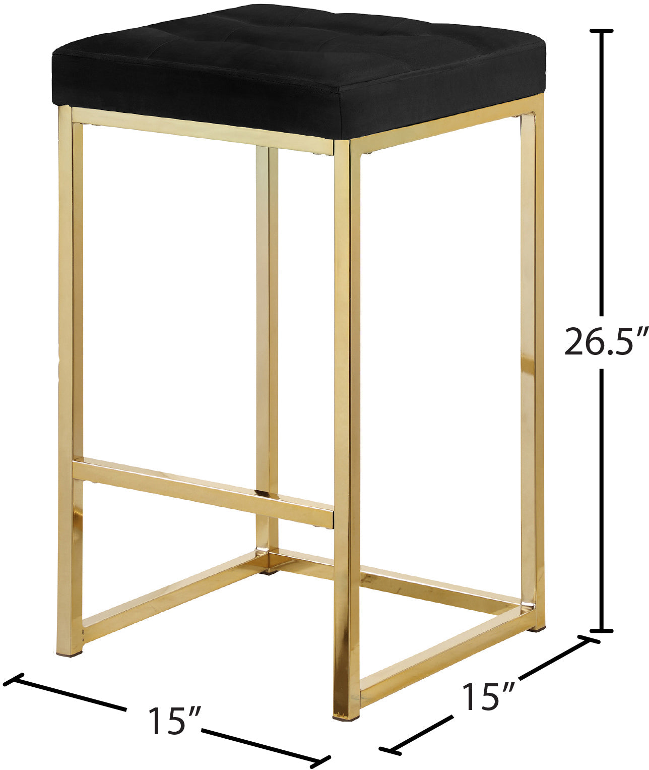 Nicola Velvet Stool - Furniture Depot (7679019254008)