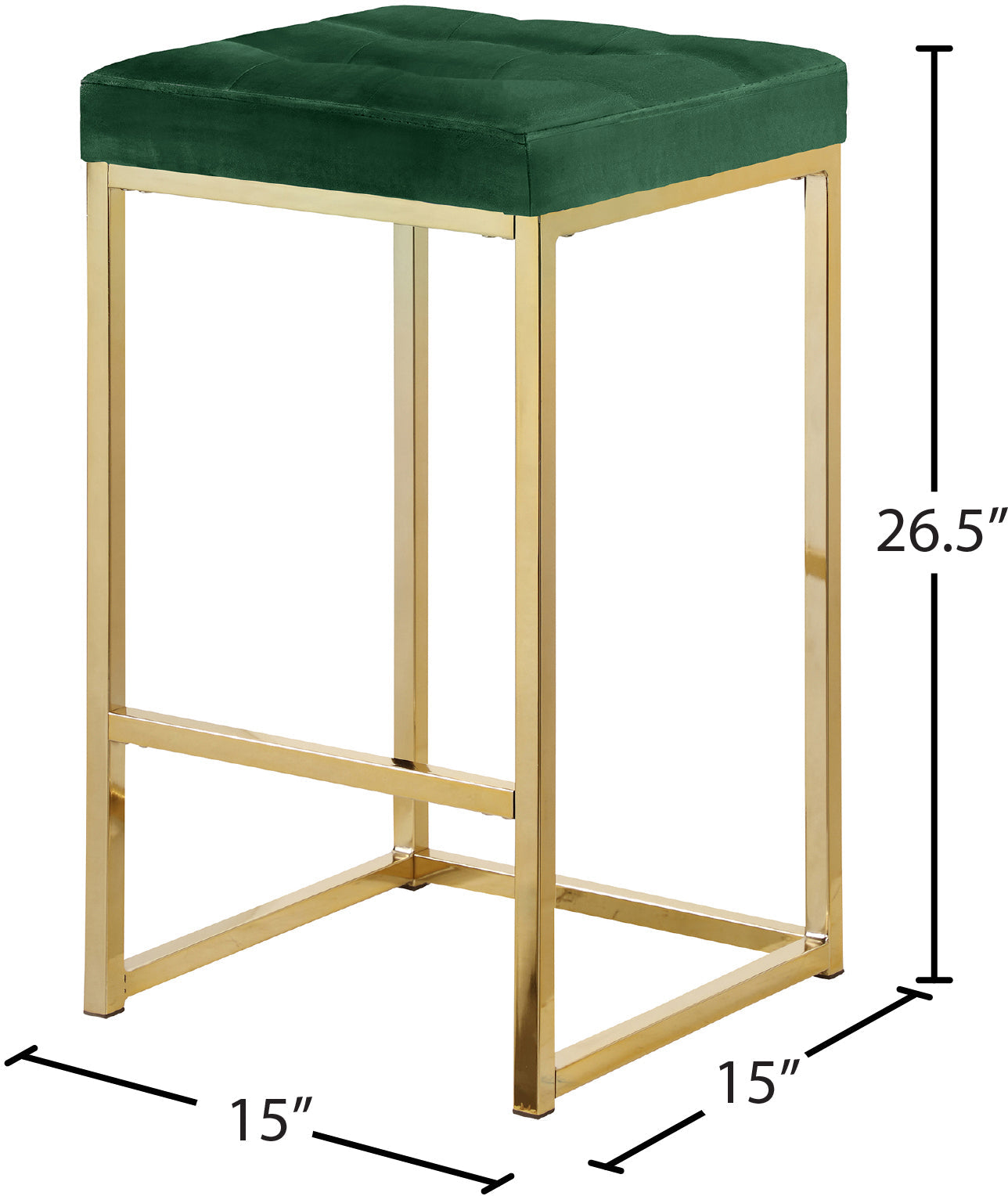 Nicola Velvet Stool - Furniture Depot (7679019254008)