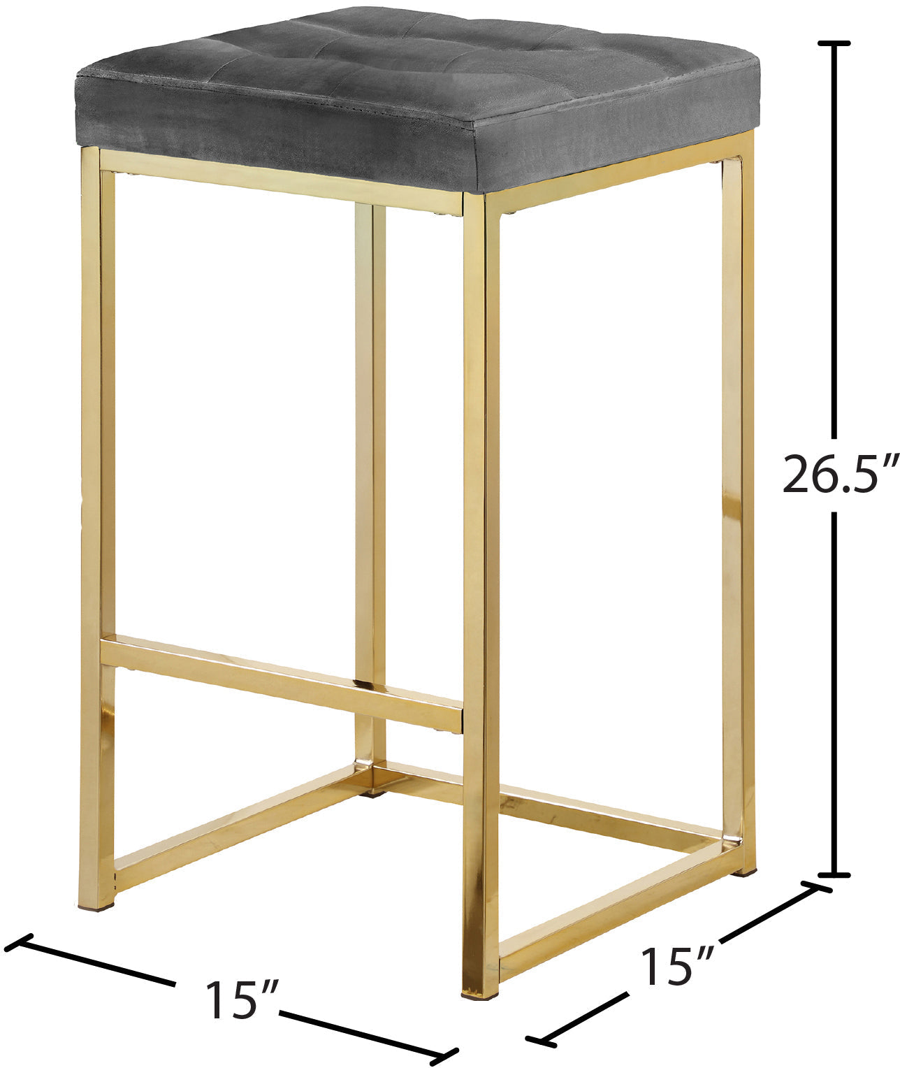 Nicola Velvet Stool - Furniture Depot (7679019254008)