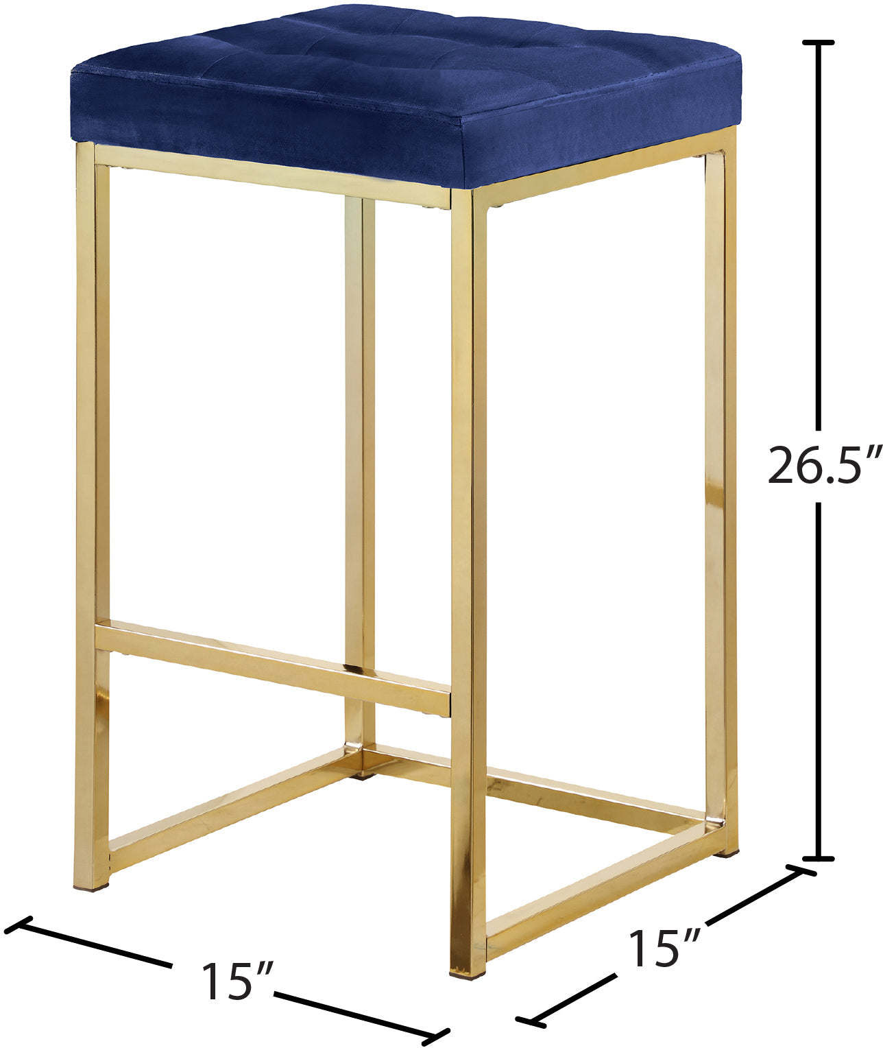 Nicola Velvet Stool - Furniture Depot (7679019254008)
