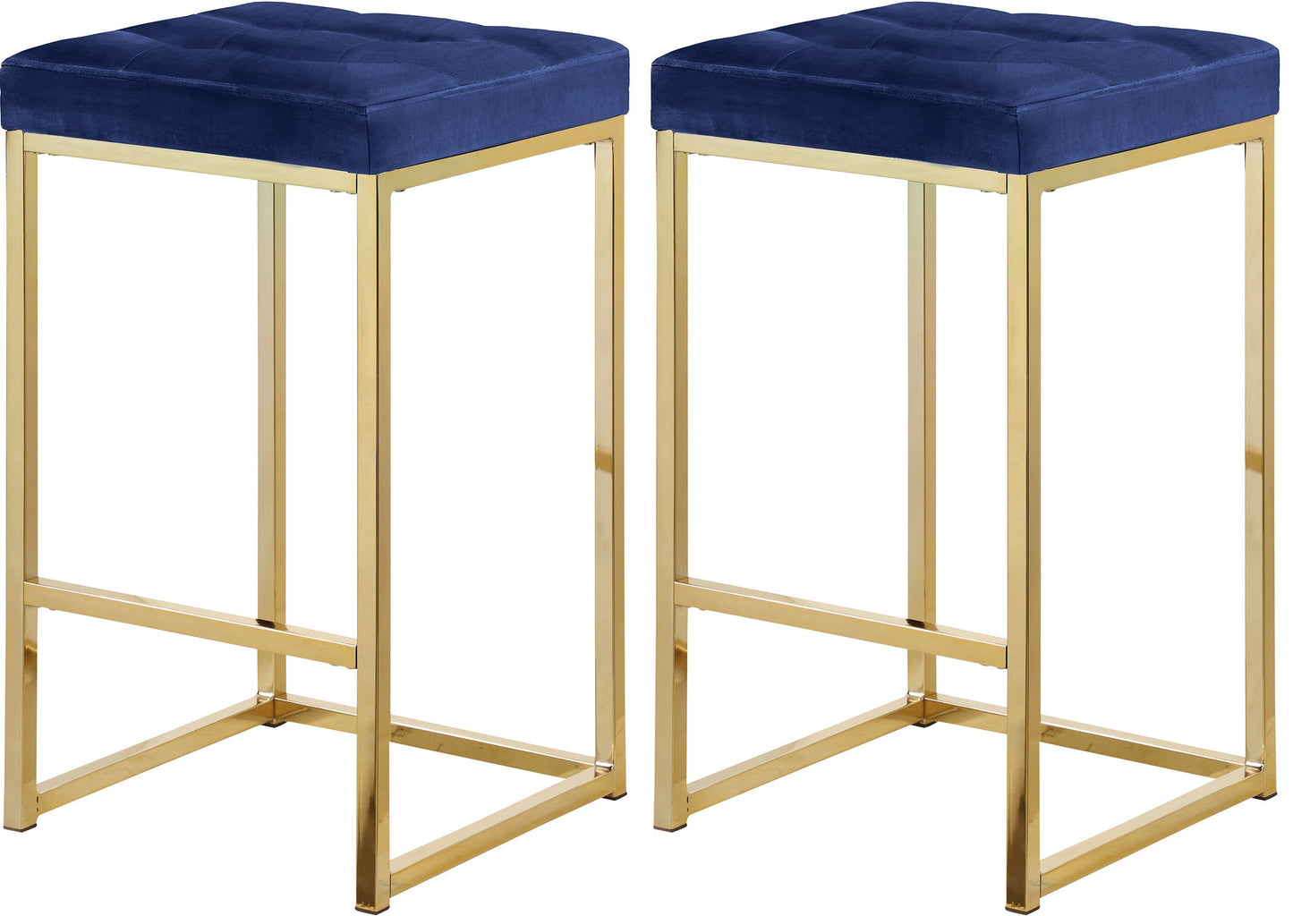 Nicola Velvet Stool - Furniture Depot (7679019254008)