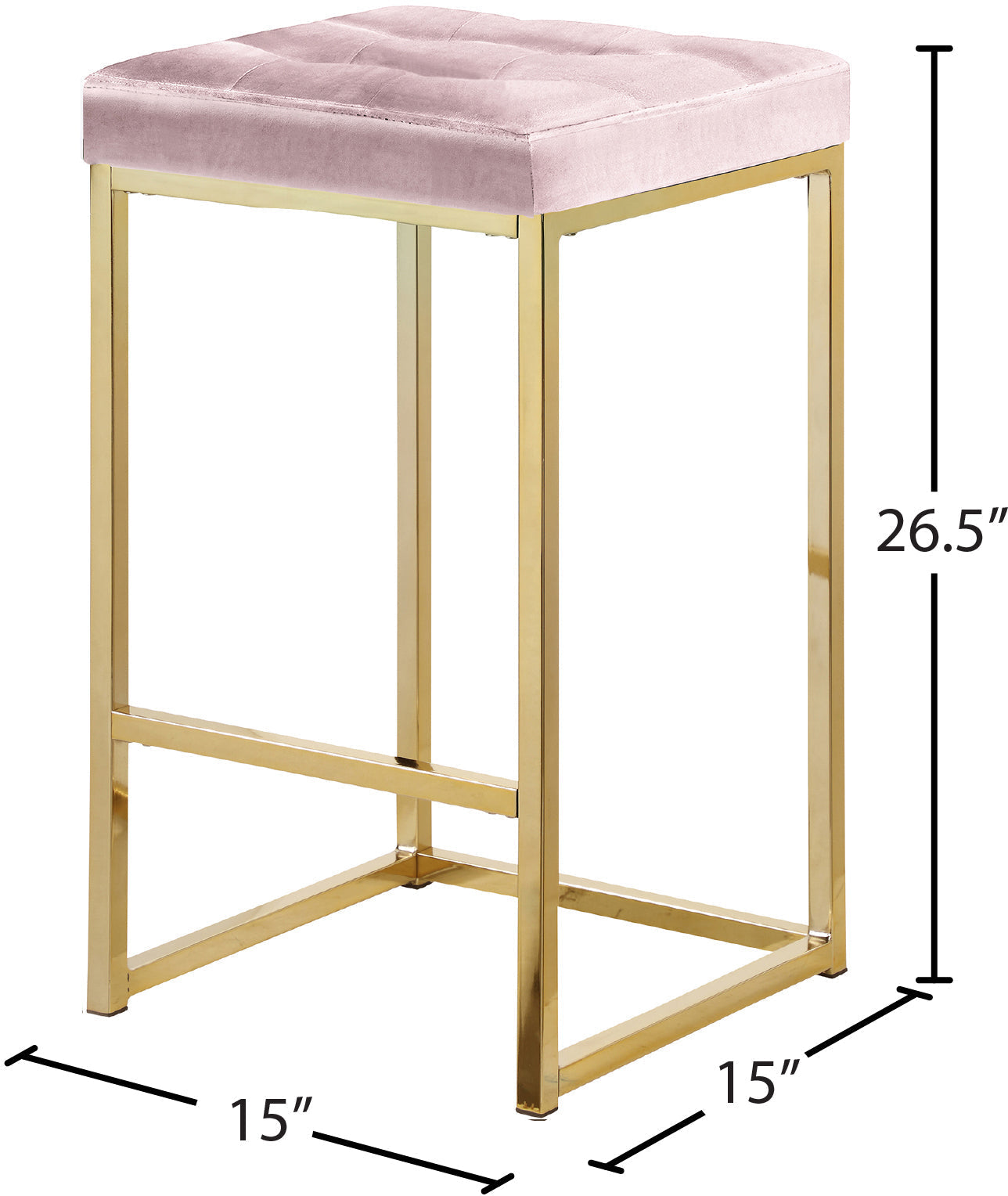 Nicola Velvet Stool - Furniture Depot (7679019254008)