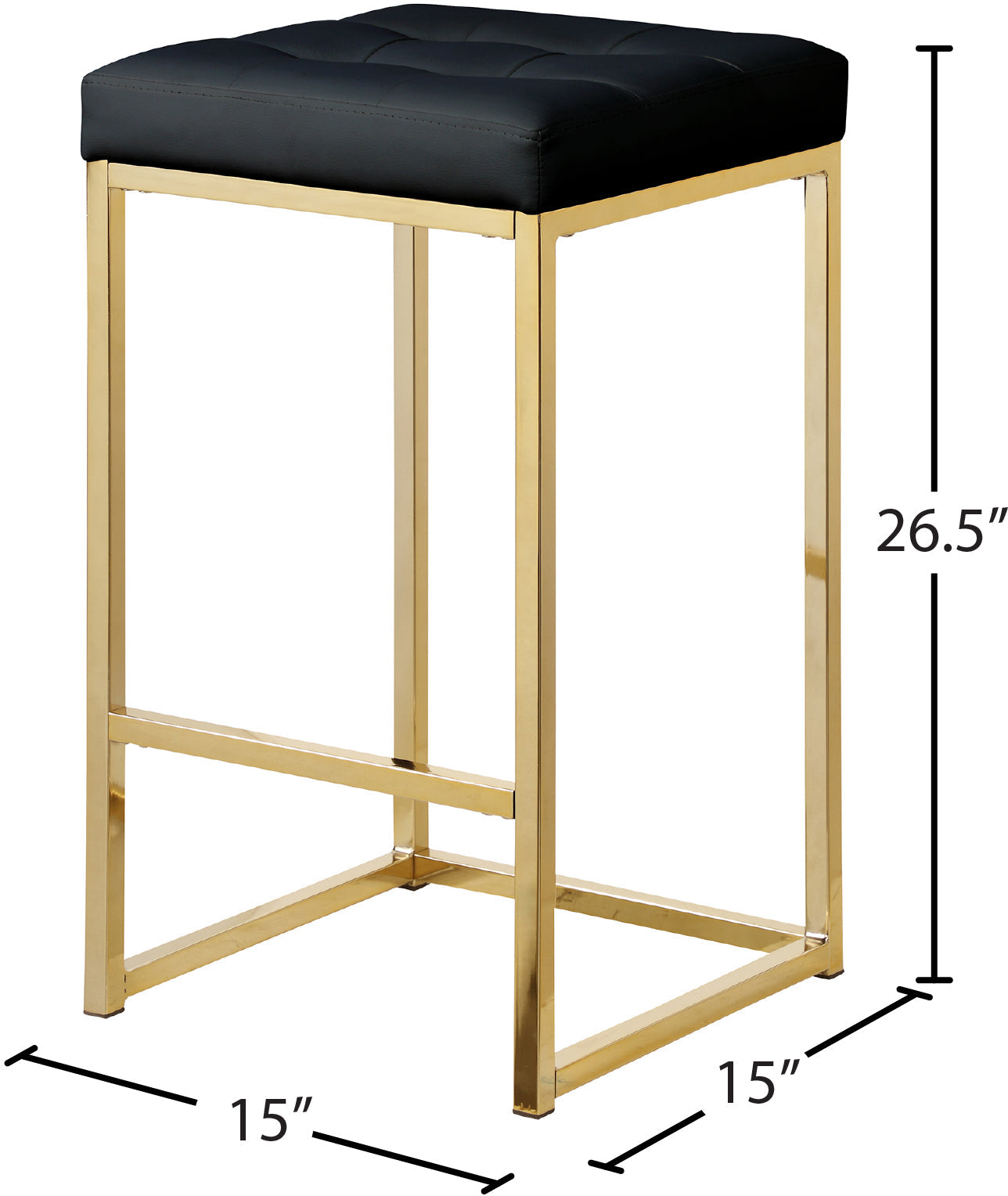 Nicola Faux Leather Stool - Furniture Depot (7679019286776)