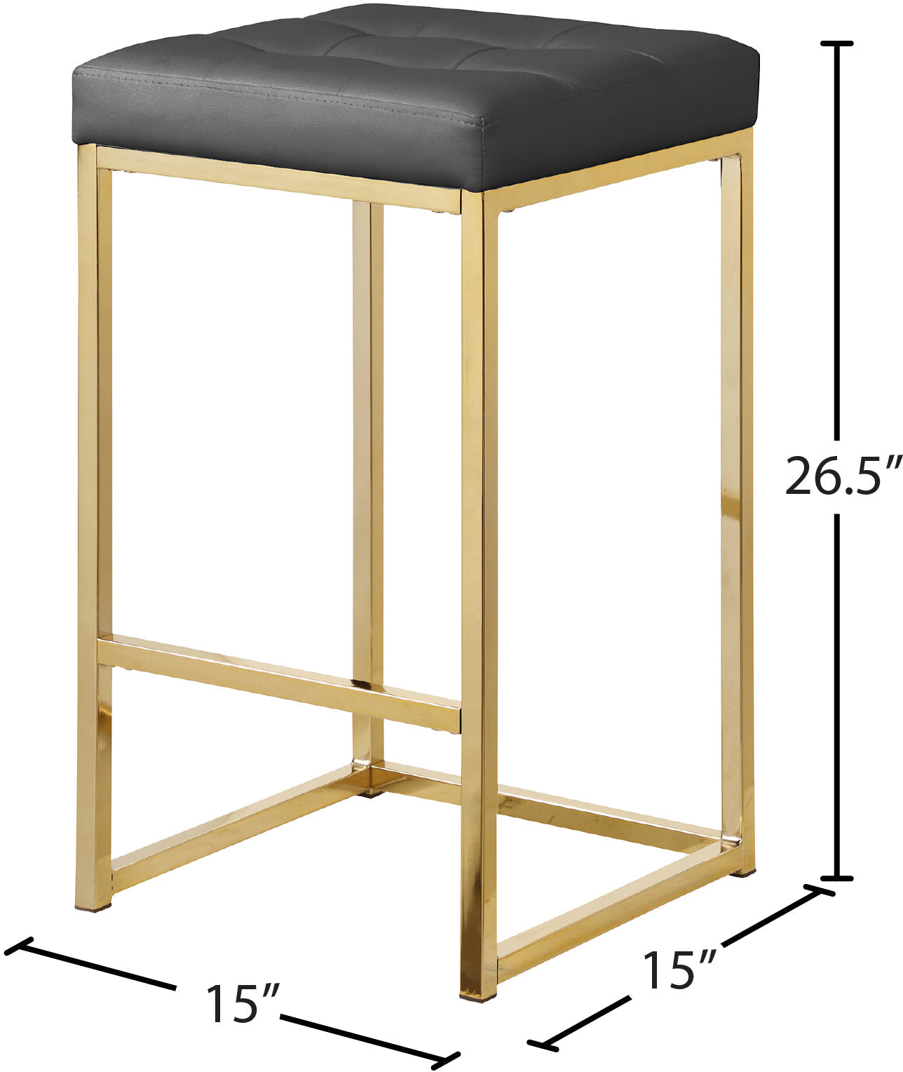 Nicola Faux Leather Stool - Furniture Depot (7679019286776)