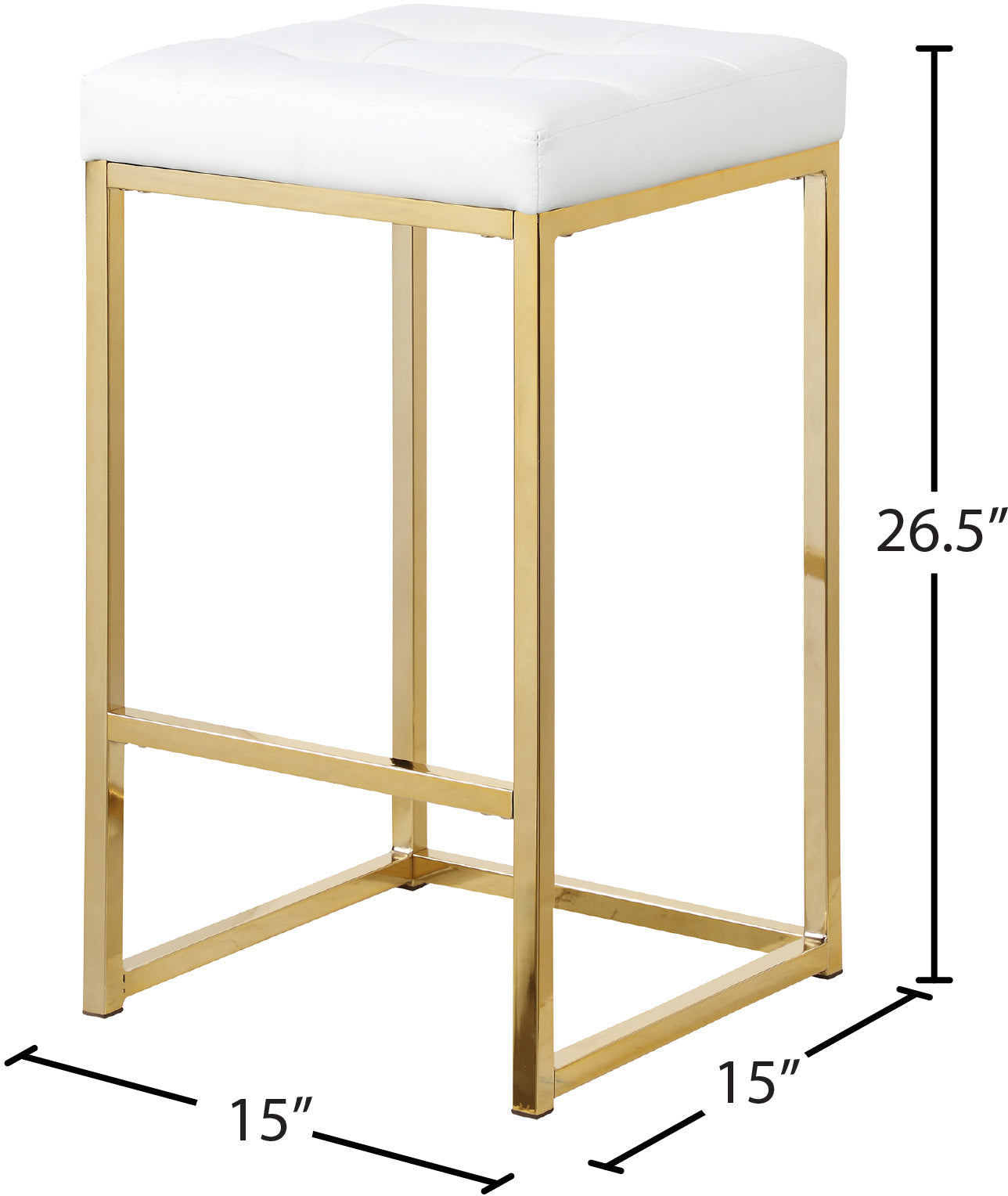 Nicola Faux Leather Stool - Furniture Depot (7679019286776)