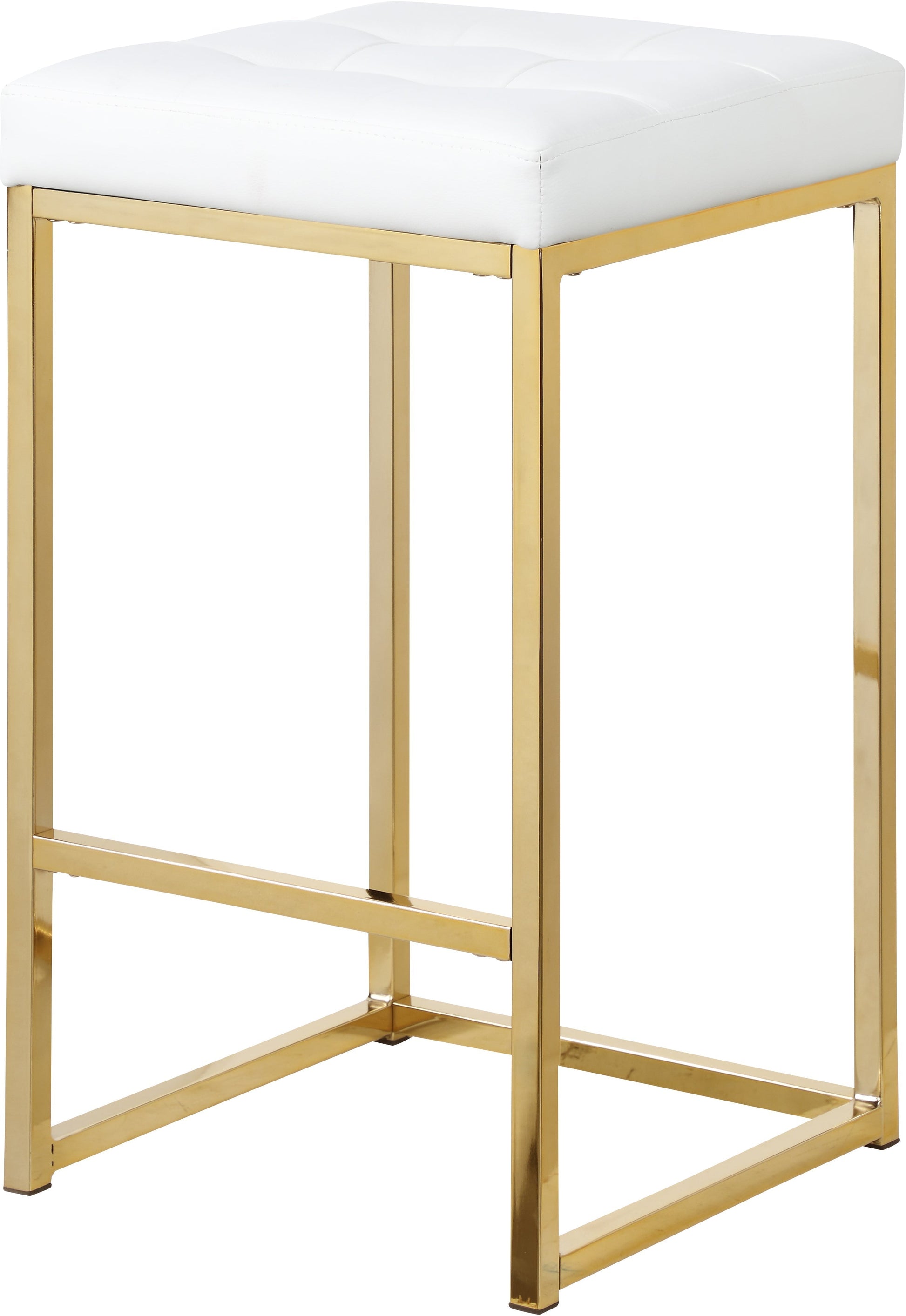 Nicola Faux Leather Stool - Furniture Depot (7679019286776)