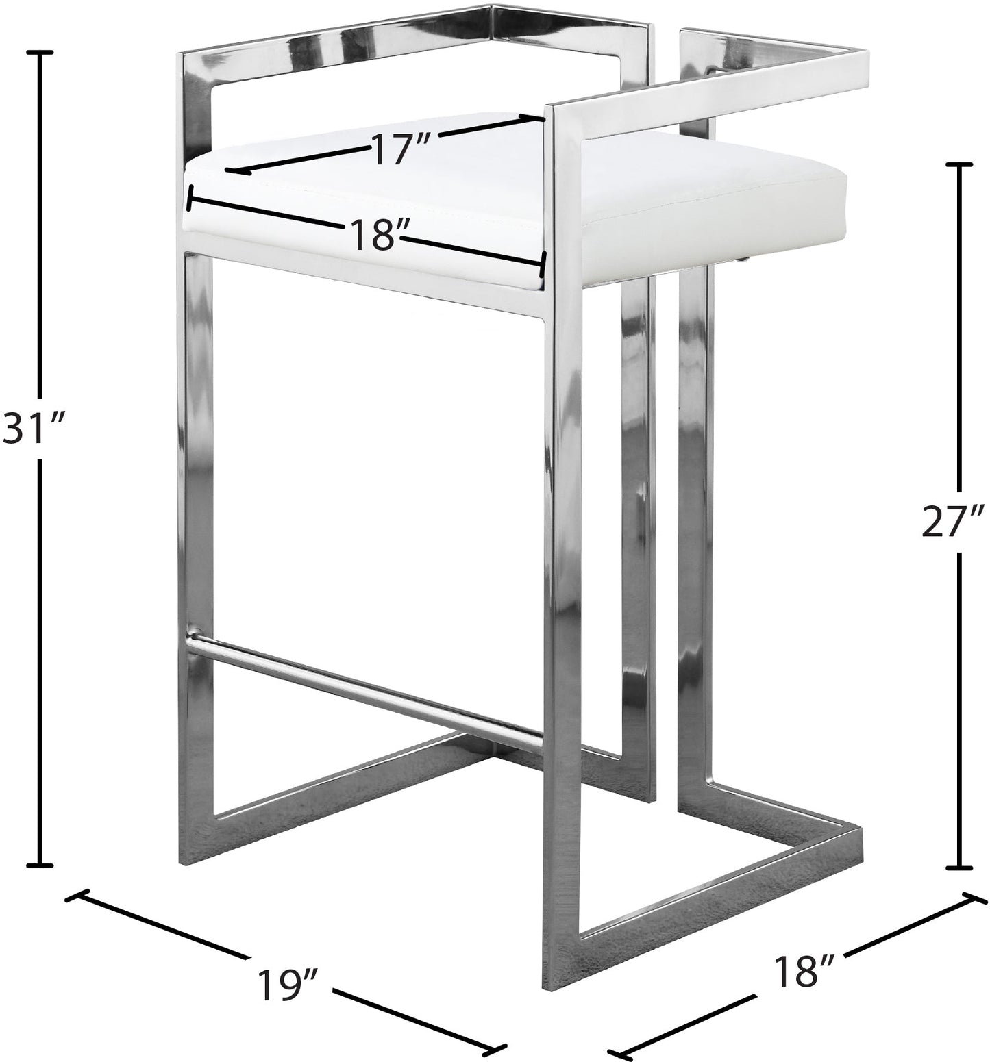 Ezra Faux Leather Stool - Furniture Depot (7679019417848)