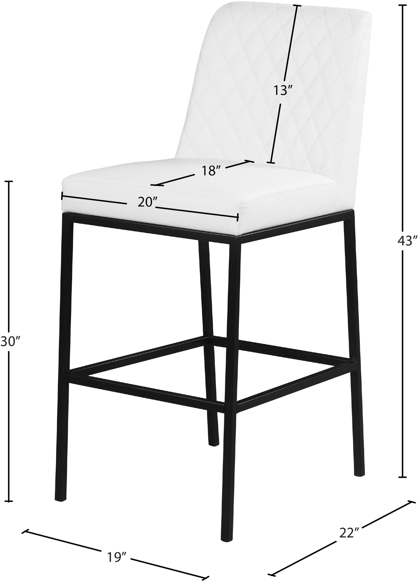 Bryce Faux Leather Stool - Furniture Depot (7679019548920)