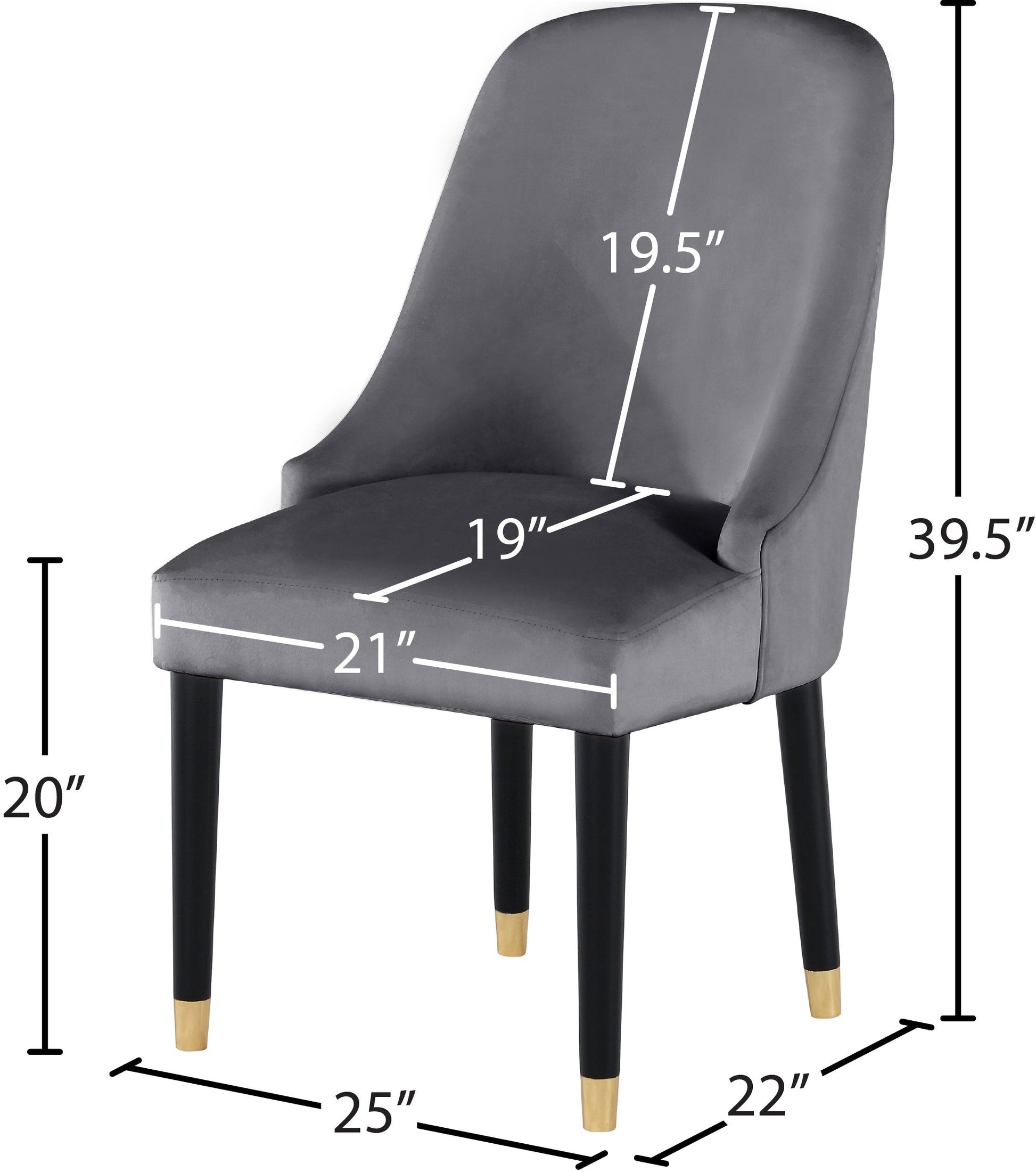 Omni Velvet Dining Chair - Furniture Depot