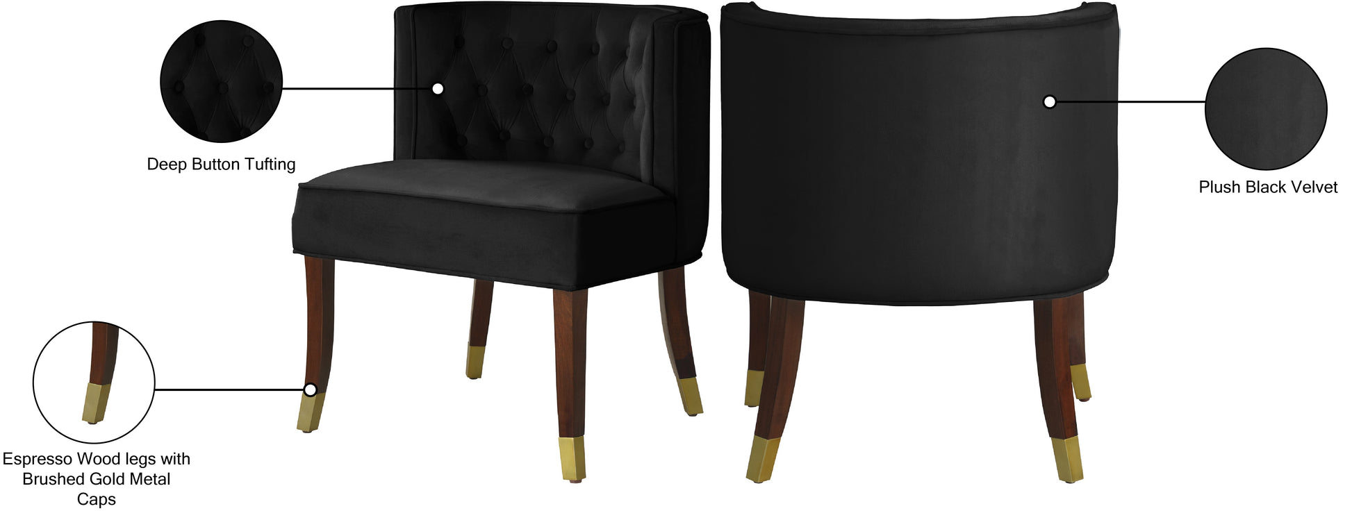Perry Velvet Dining Chair - Furniture Depot (7679019778296)
