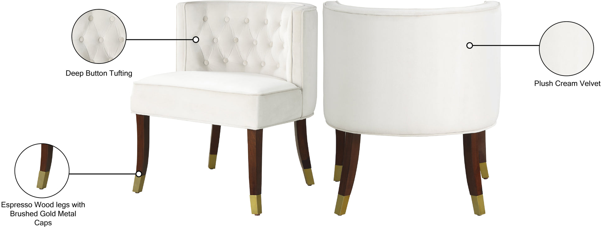 Perry Velvet Dining Chair - Furniture Depot (7679019778296)