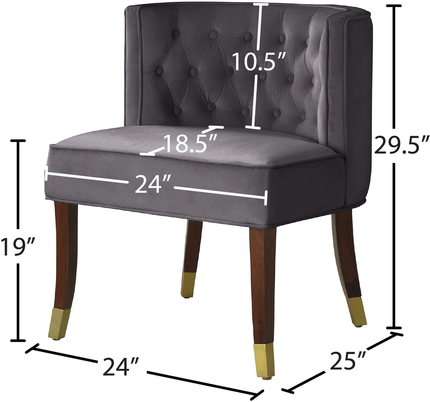 Perry Velvet Dining Chair - Furniture Depot (7679019778296)