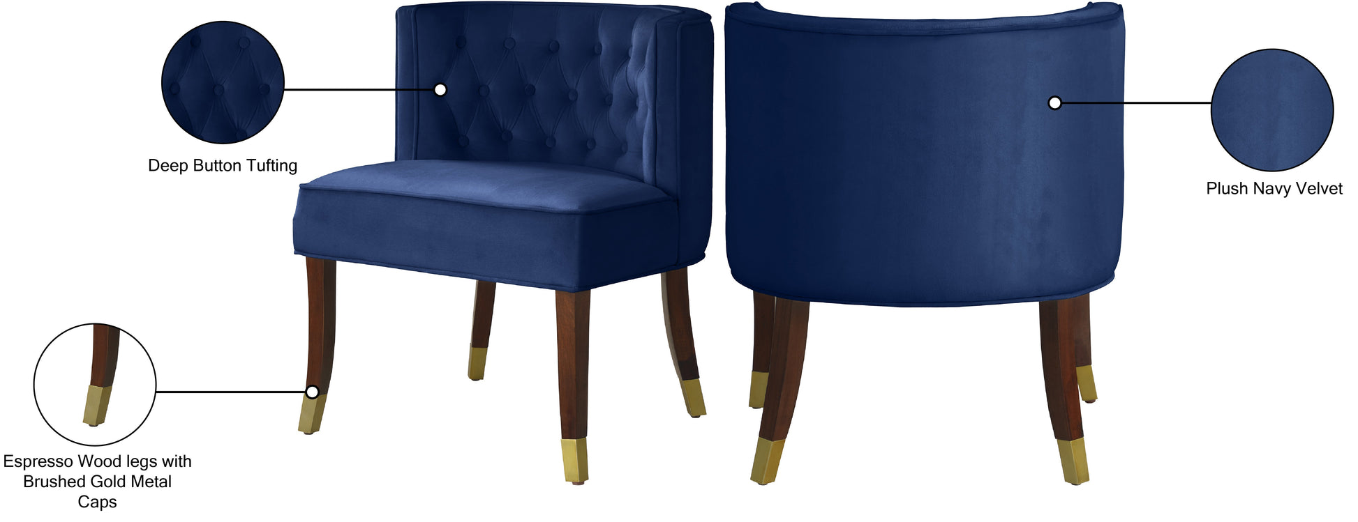 Perry Velvet Dining Chair - Furniture Depot (7679019778296)