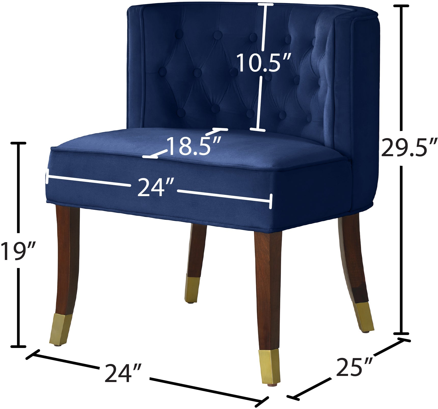 Perry Velvet Dining Chair - Furniture Depot (7679019778296)