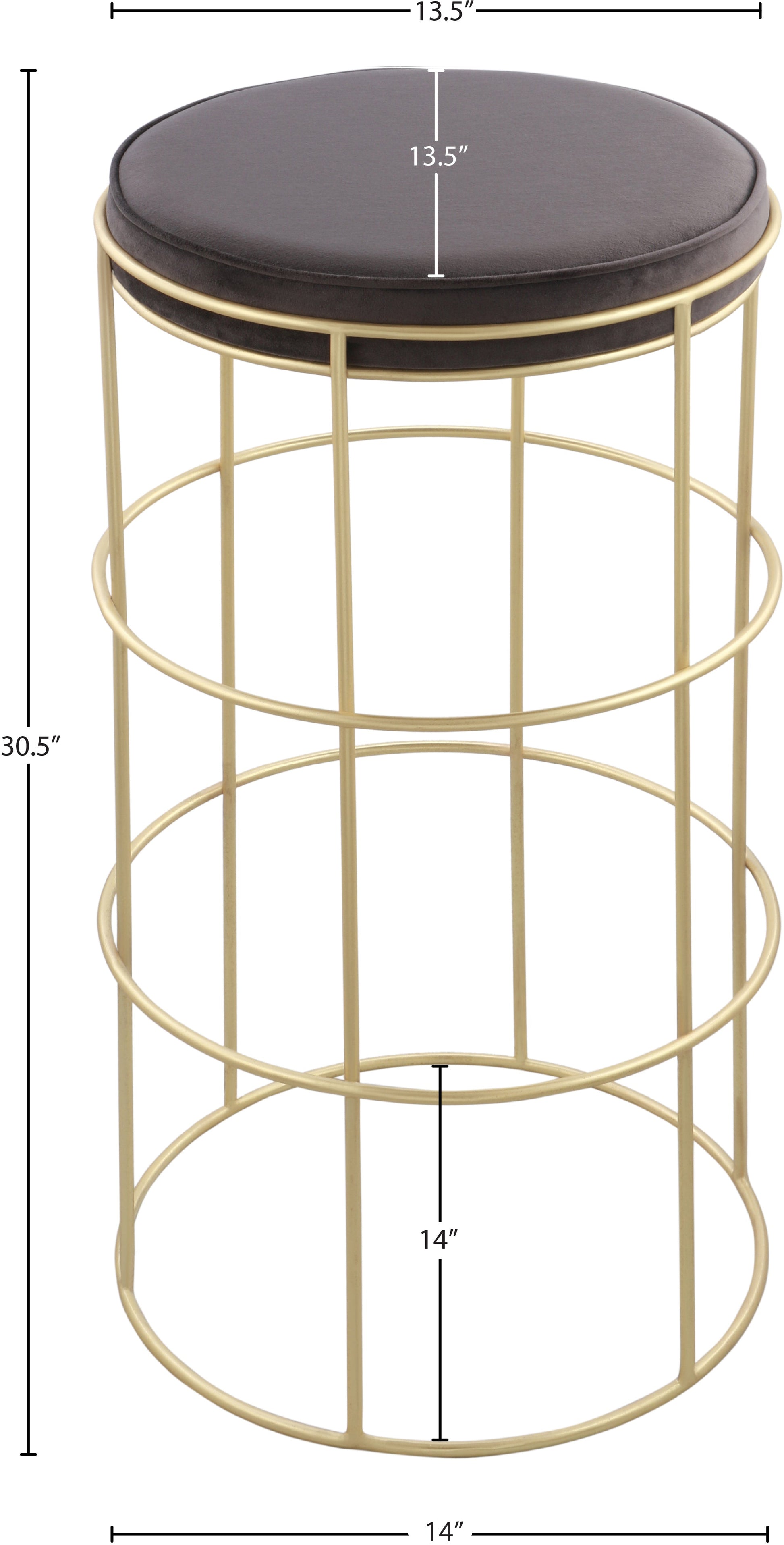 Rebar Velvet Counter Stool - Furniture Depot