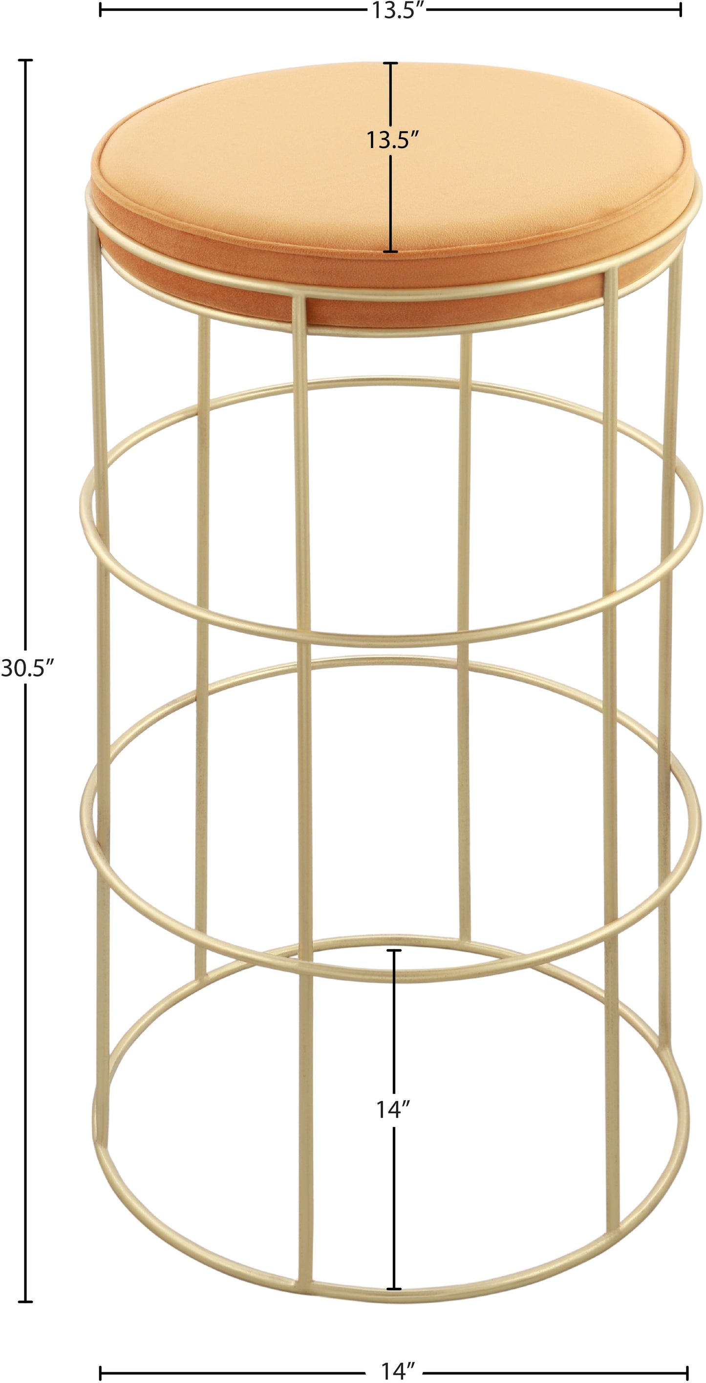 Rebar Velvet Counter Stool - Furniture Depot