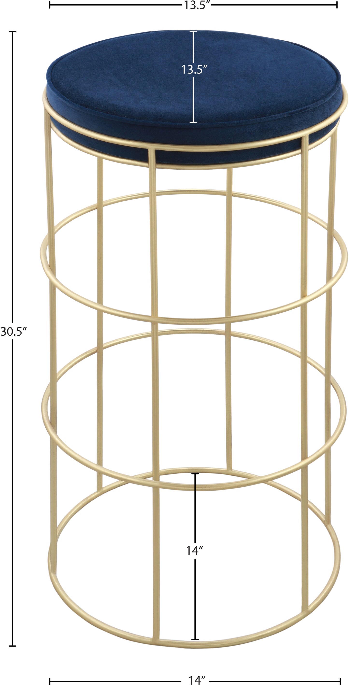 Rebar Velvet Counter Stool - Furniture Depot