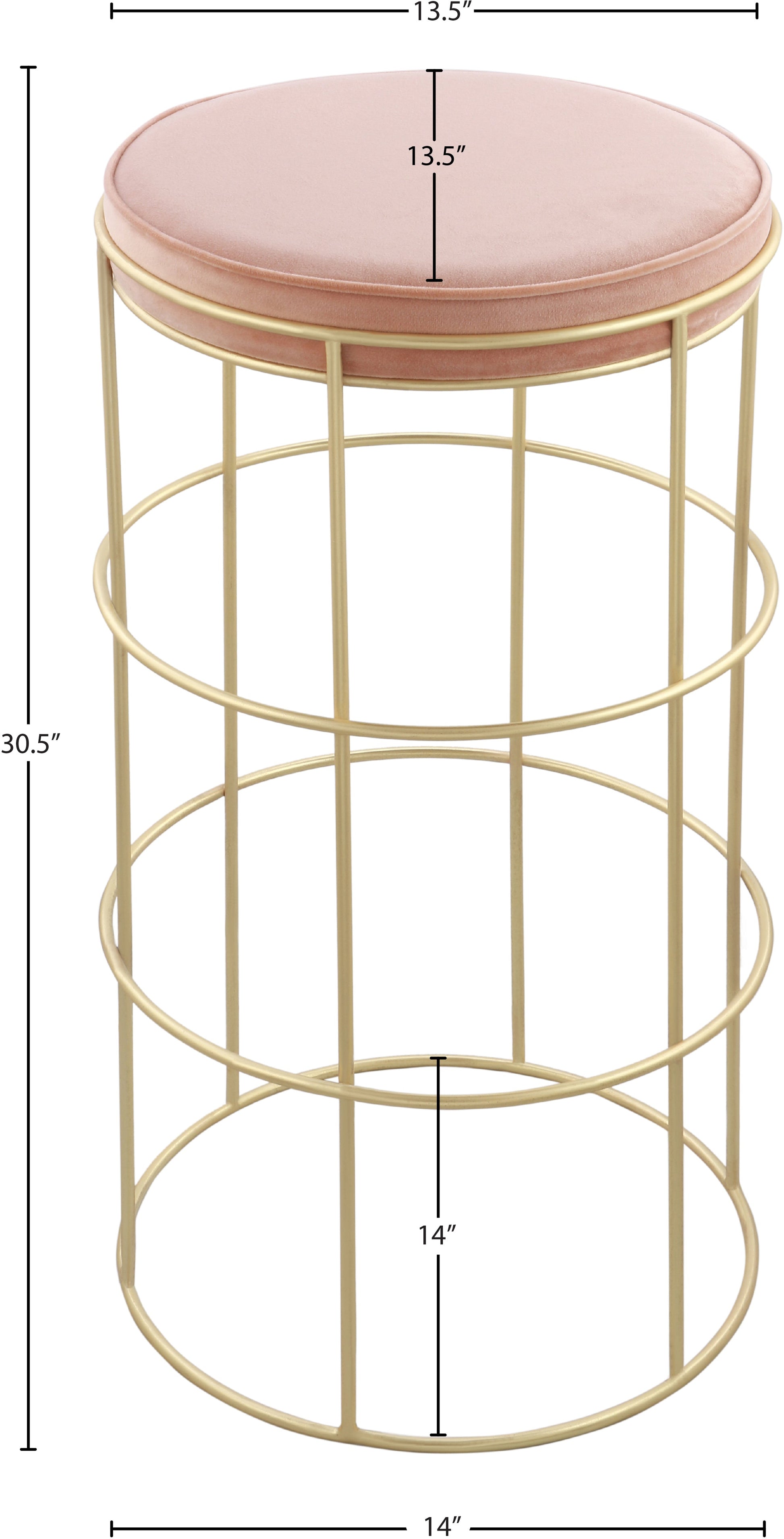 Rebar Velvet Counter Stool - Furniture Depot