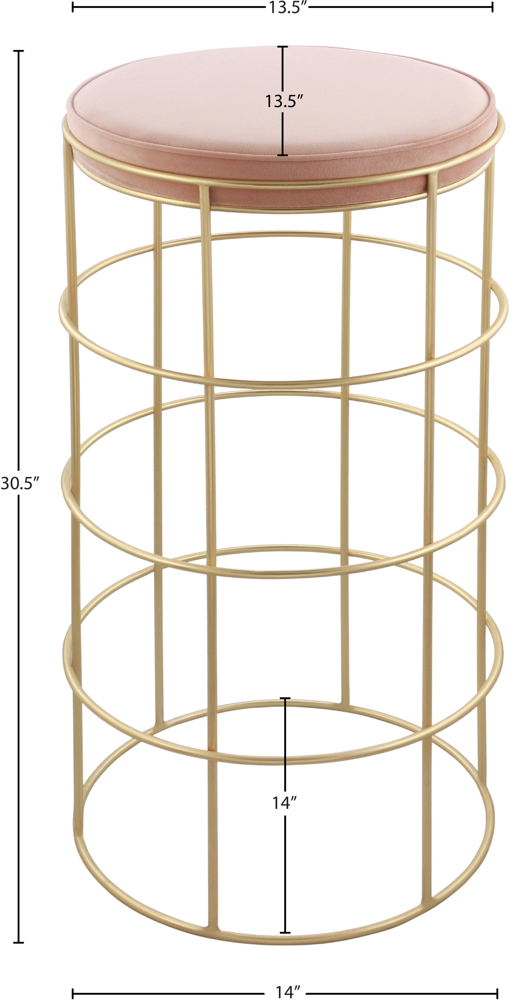 Rebar Velvet Bar Stool - Furniture Depot