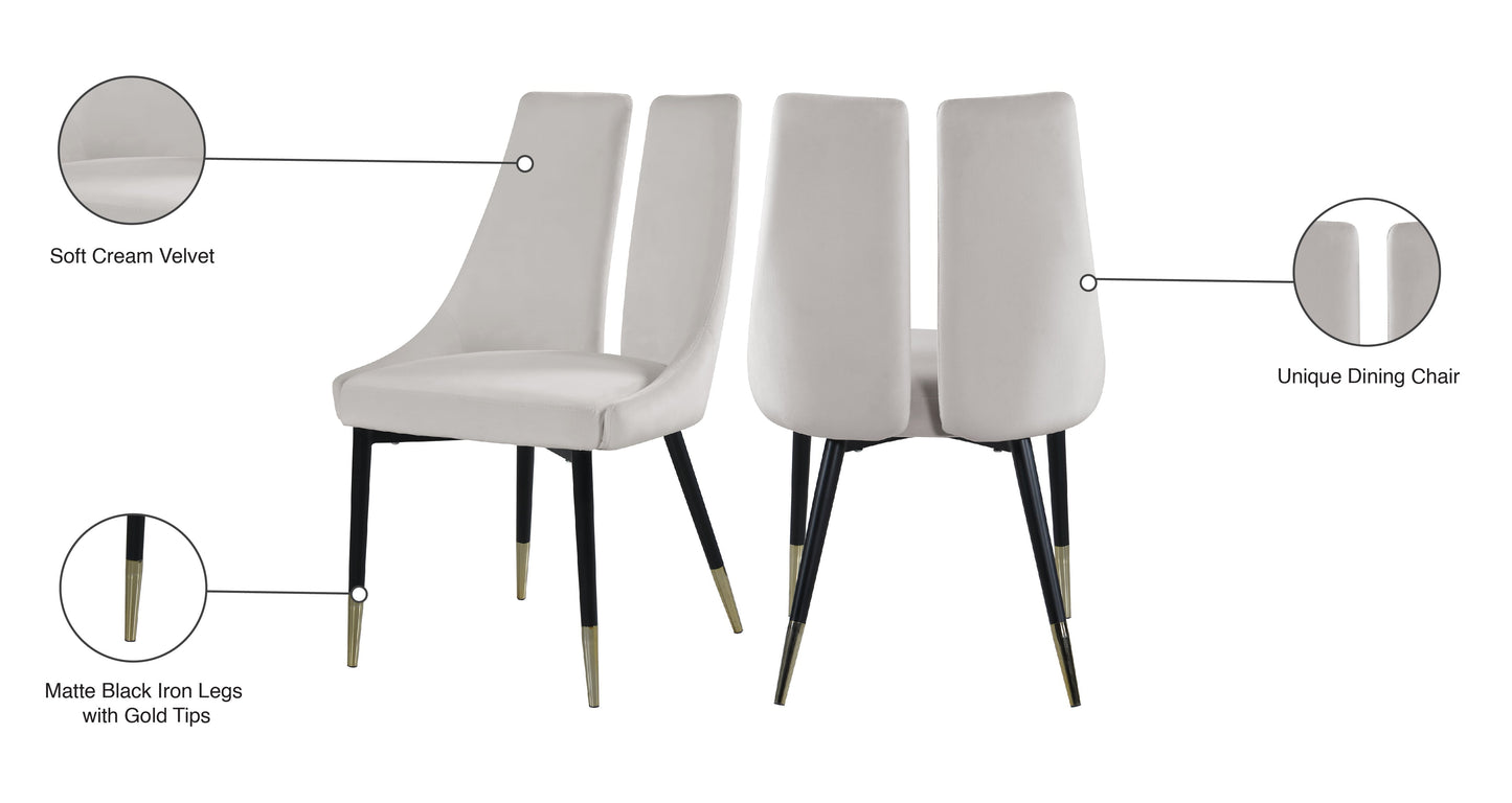 Sleek Velvet Dining Chair - Furniture Depot