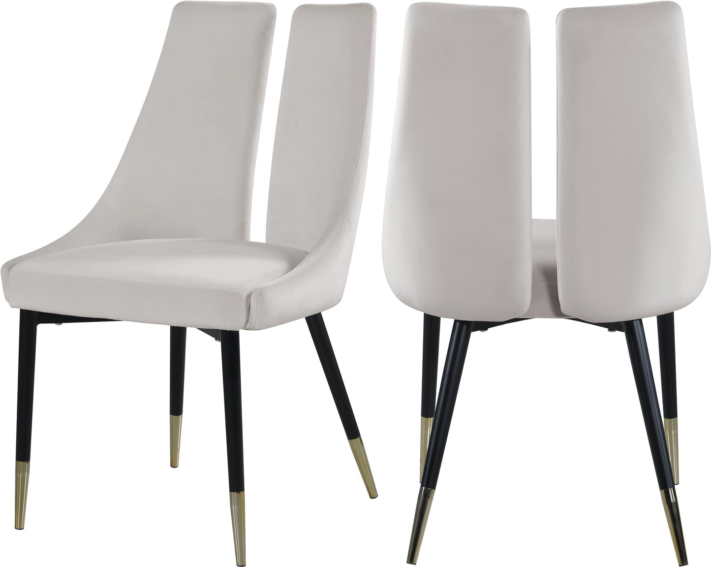 Sleek Velvet Dining Chair - Furniture Depot