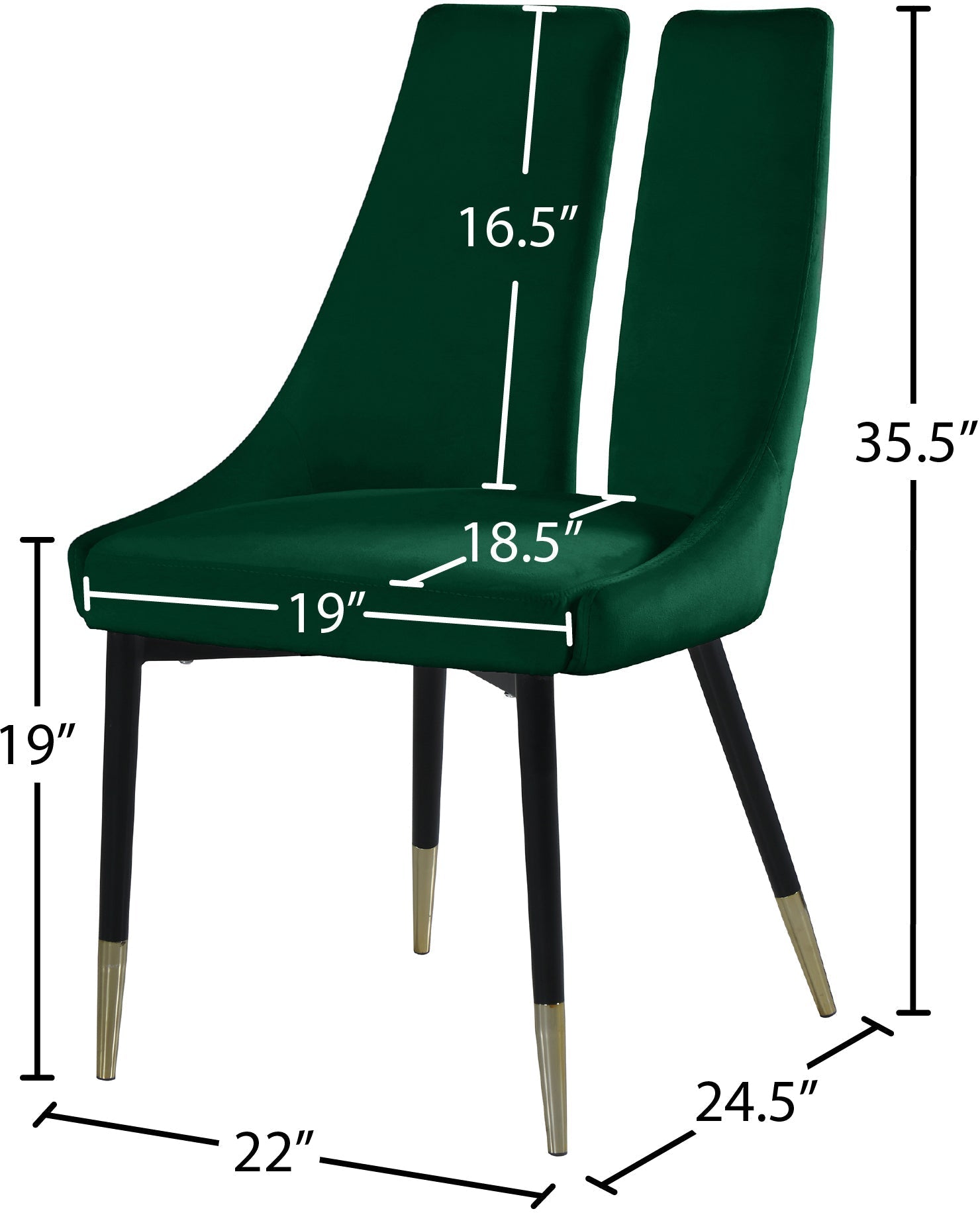 Sleek Velvet Dining Chair - Furniture Depot