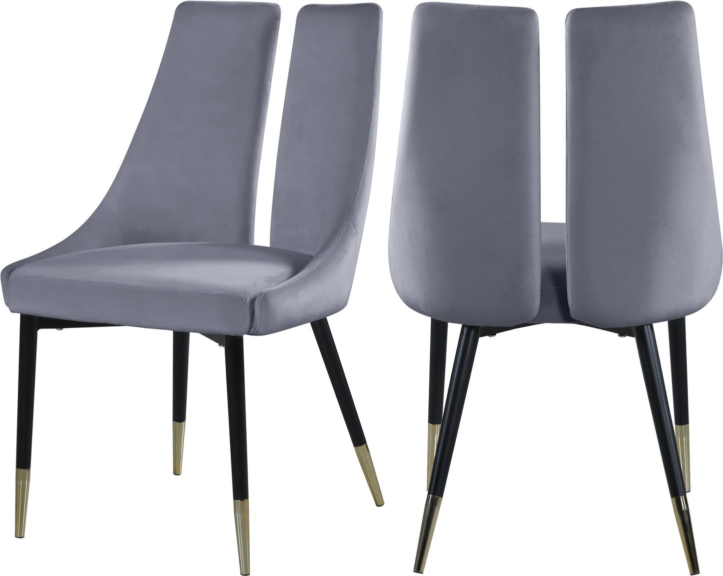 Sleek Velvet Dining Chair - Furniture Depot