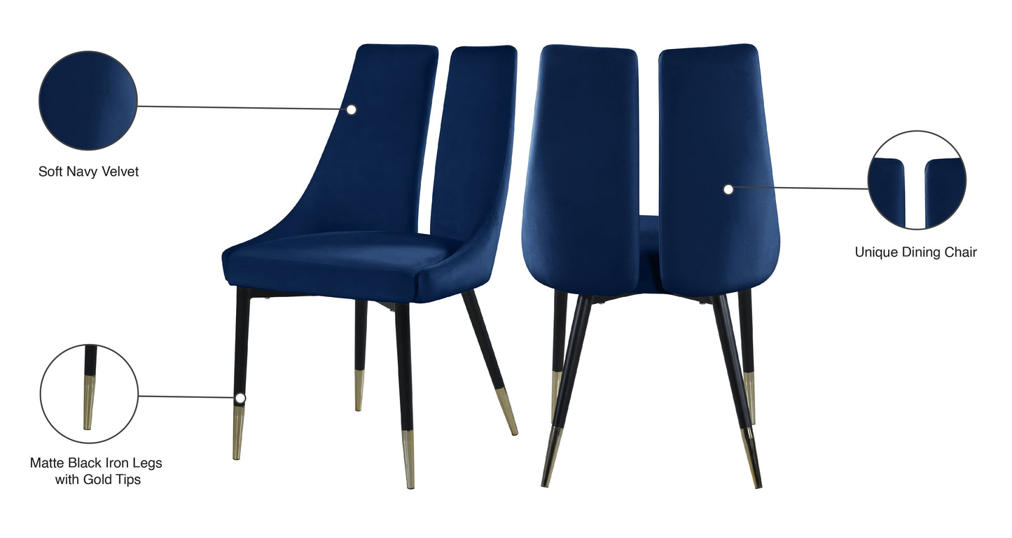 Sleek Velvet Dining Chair - Furniture Depot