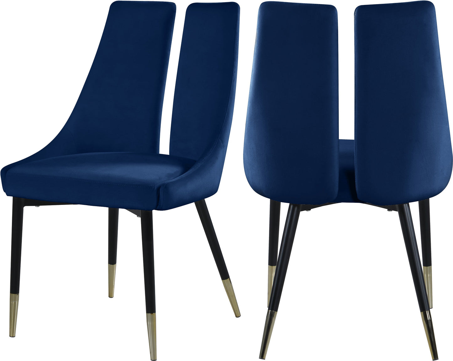 Sleek Velvet Dining Chair - Furniture Depot