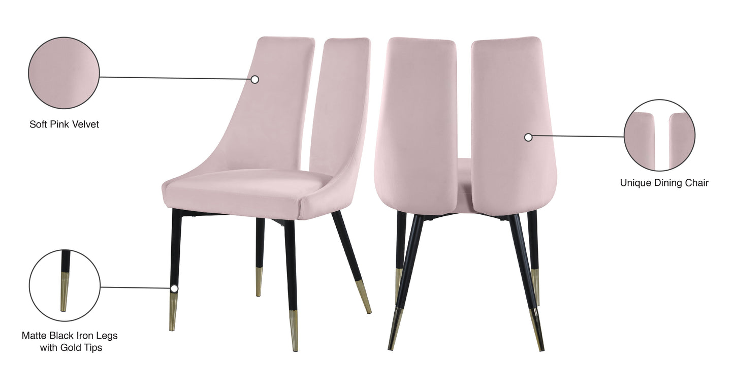 Sleek Velvet Dining Chair - Furniture Depot
