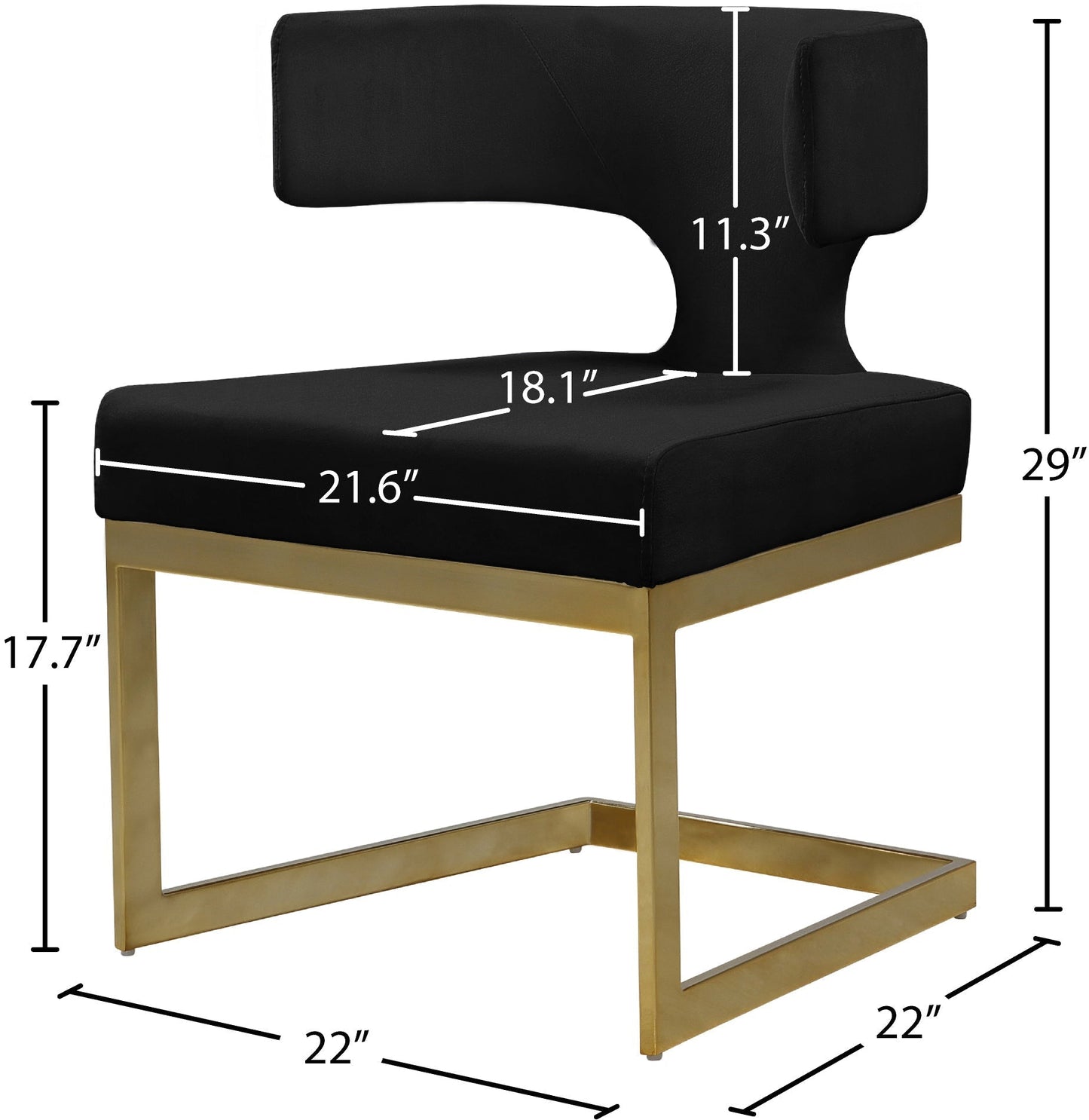 Alexandra Velvet Dining Chair - Furniture Depot