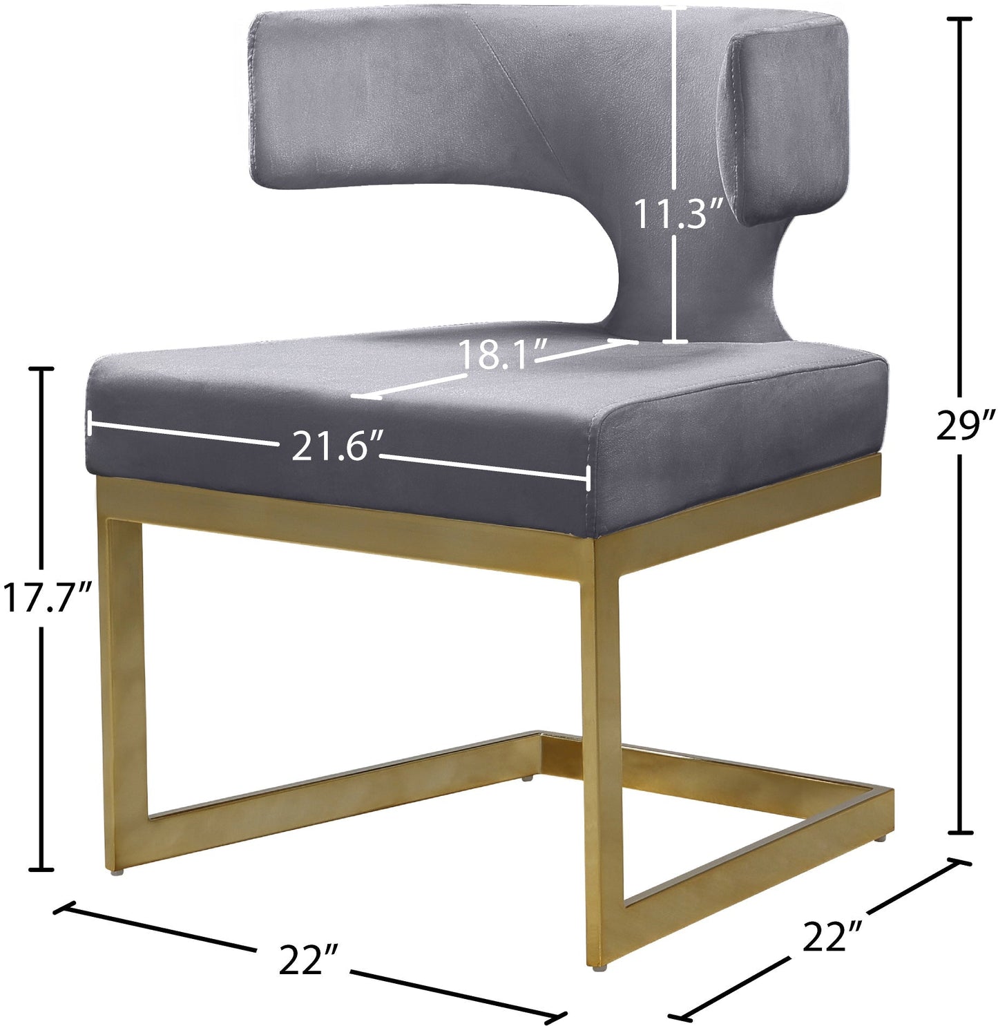 Alexandra Velvet Dining Chair - Furniture Depot