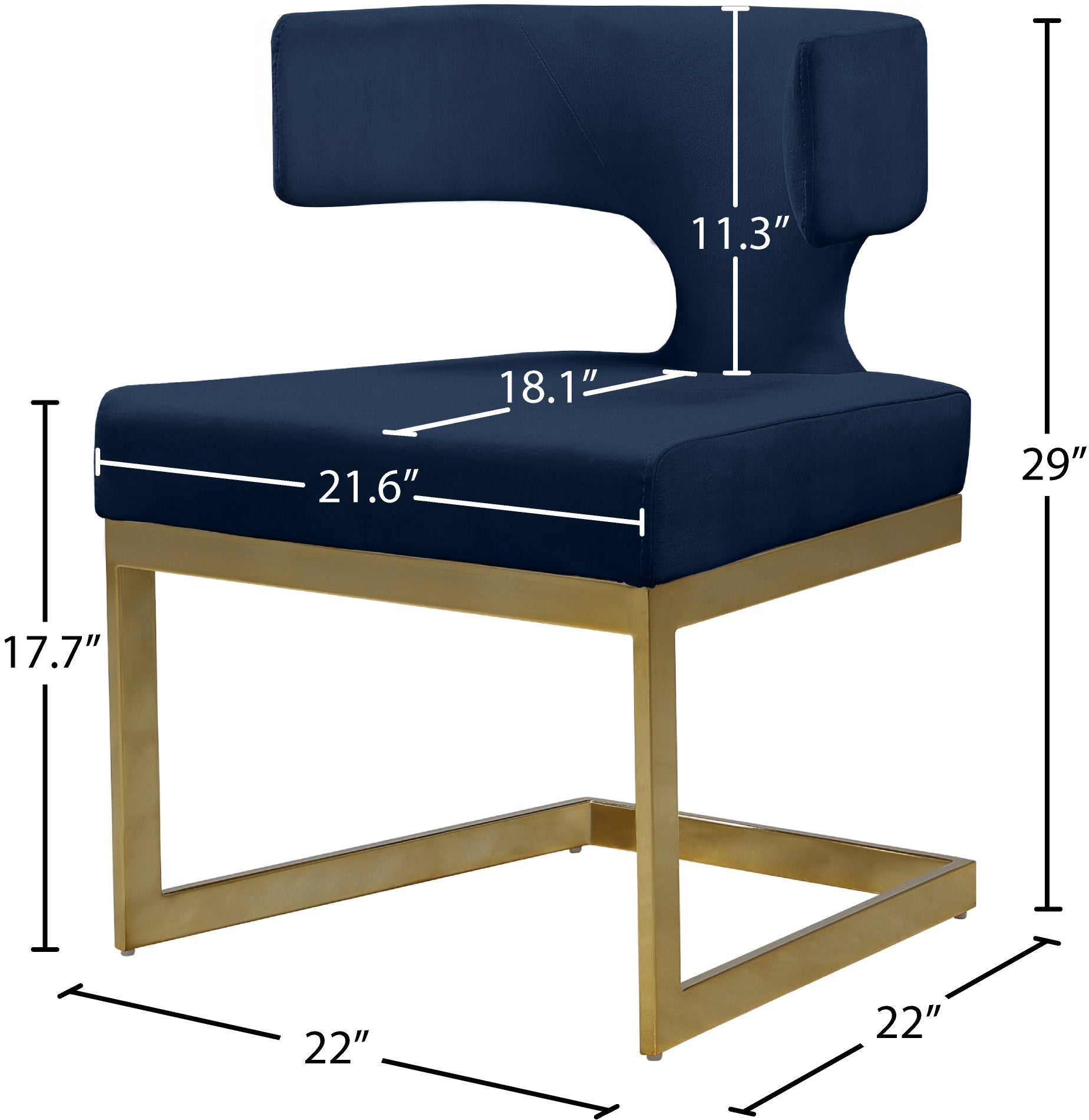 Alexandra Velvet Dining Chair - Furniture Depot