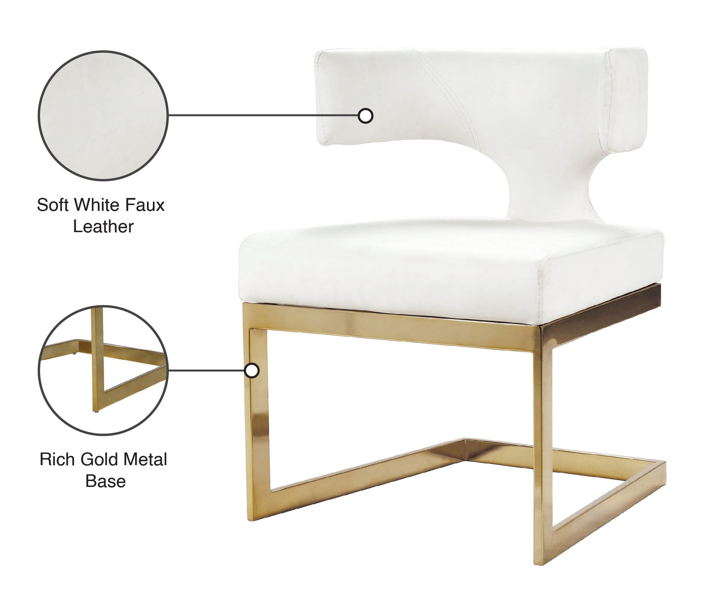 Alexandra Faux Leather Dining Chair - Furniture Depot