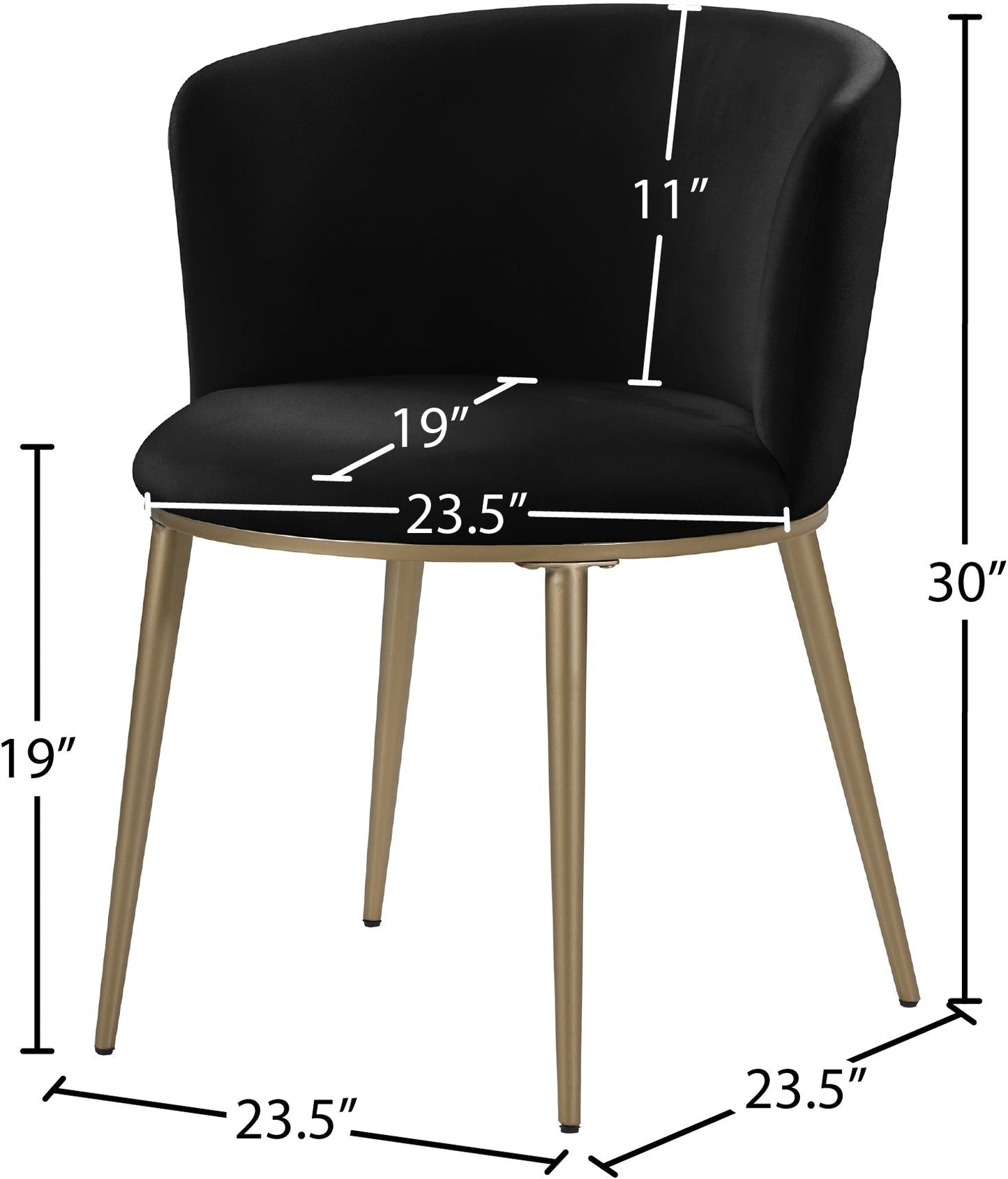 Skylar Velvet Dining Chair - Furniture Depot