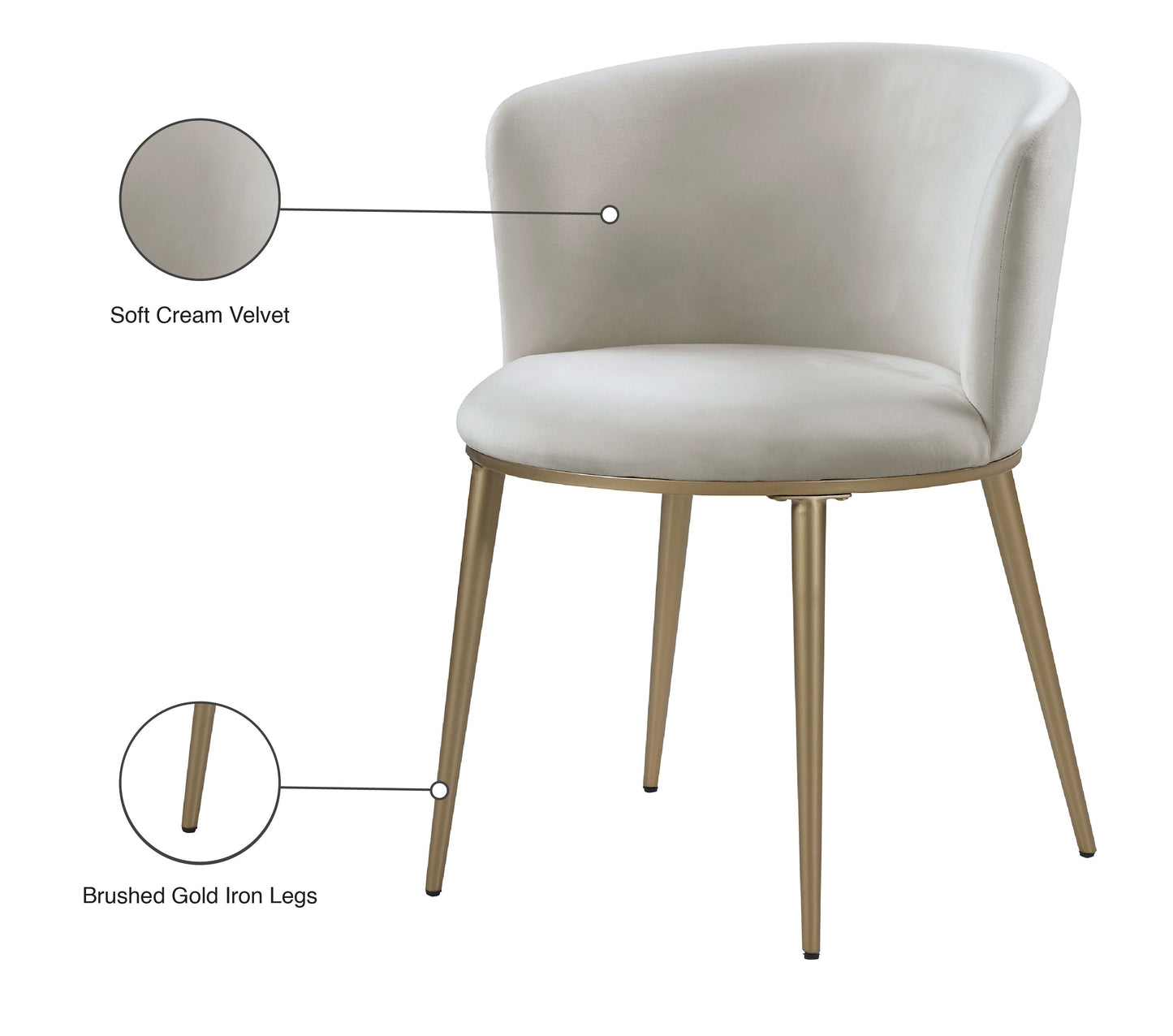 Skylar Velvet Dining Chair - Furniture Depot