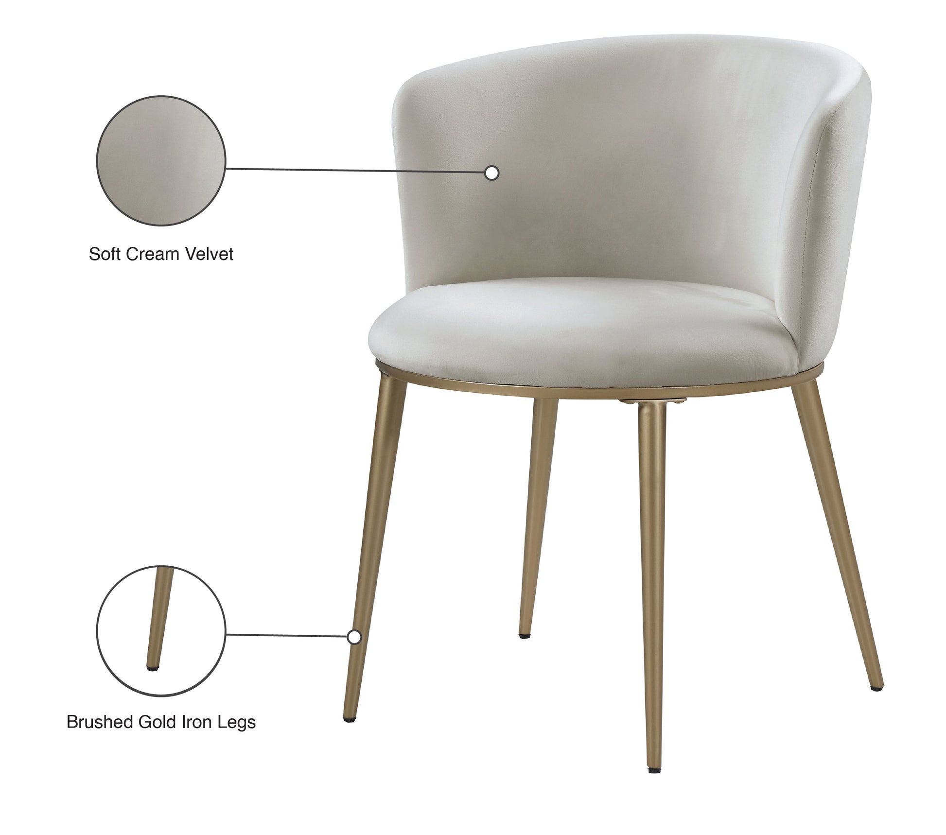 Skylar Velvet Dining Chair - Furniture Depot