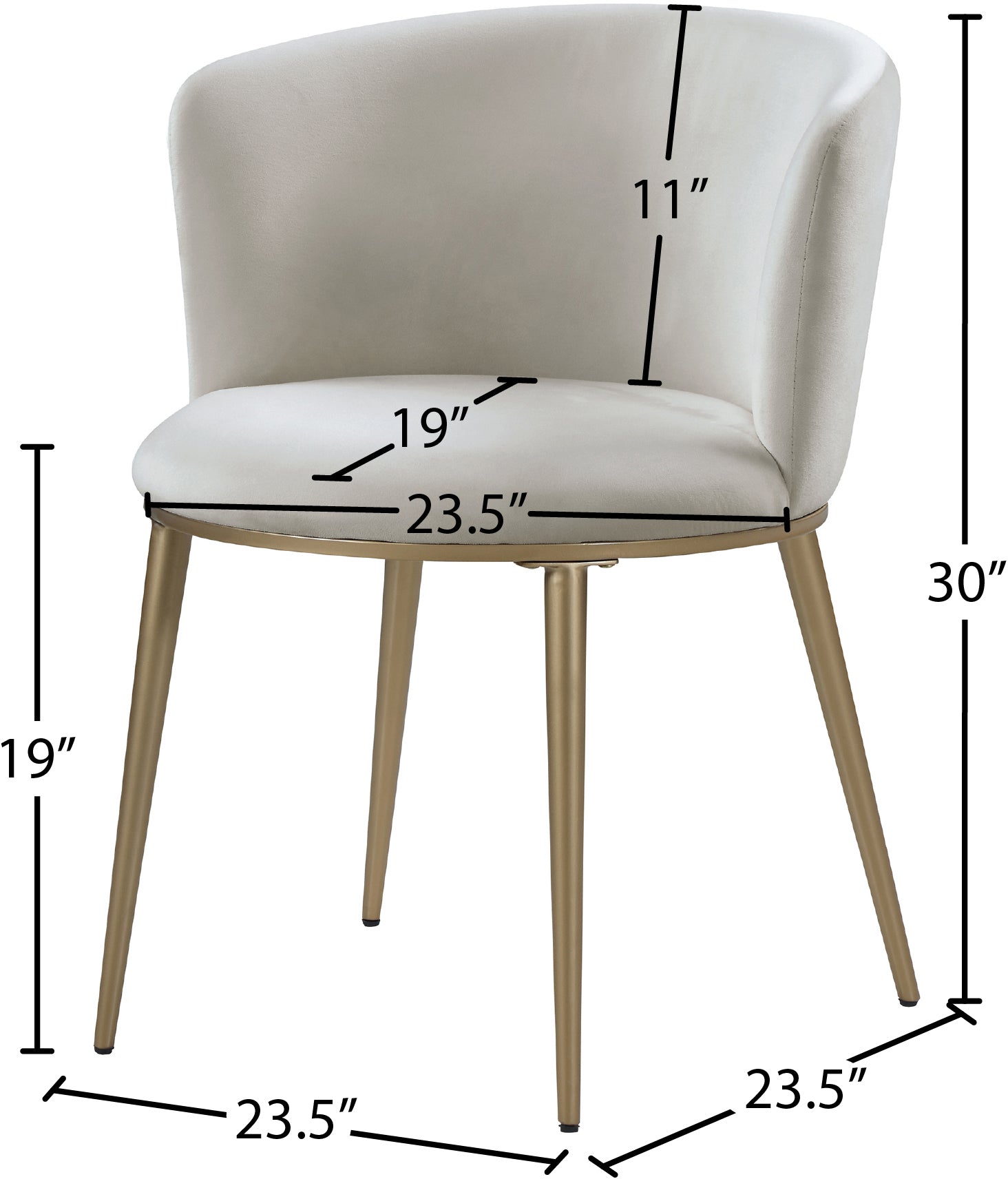 Skylar Velvet Dining Chair - Furniture Depot