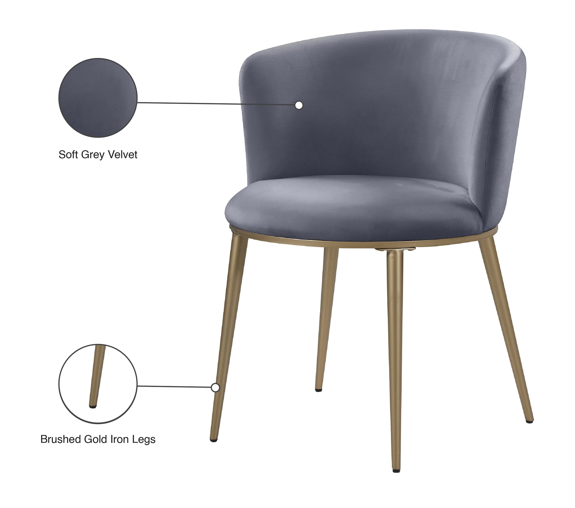 Skylar Velvet Dining Chair - Furniture Depot